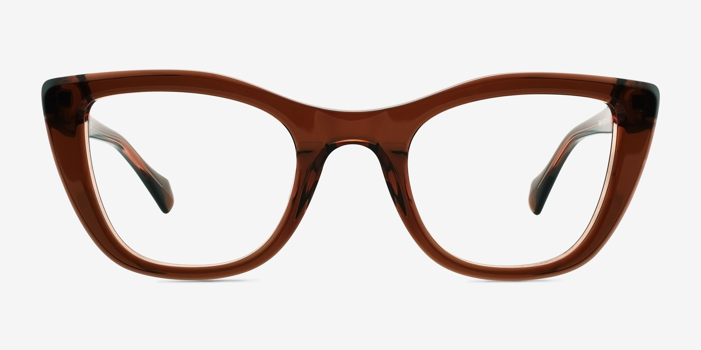 Odyssey Brun Éco-responsableMontures de lunettes de vue d'EyeBuyDirect, Vue de Face