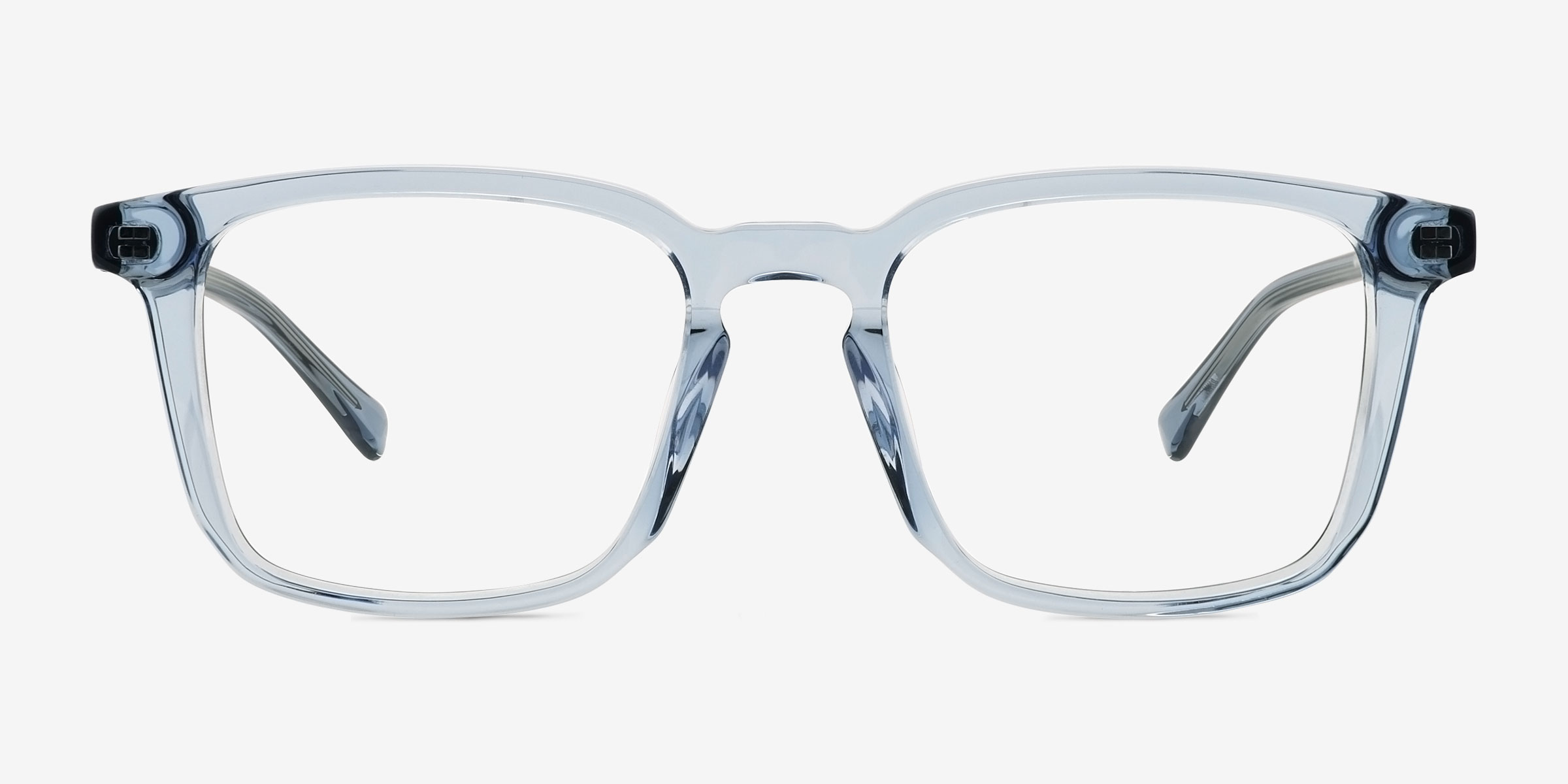 Astera Bleu Éco-responsableMontures de lunettes de vue d'EyeBuyDirect, Vue de Face