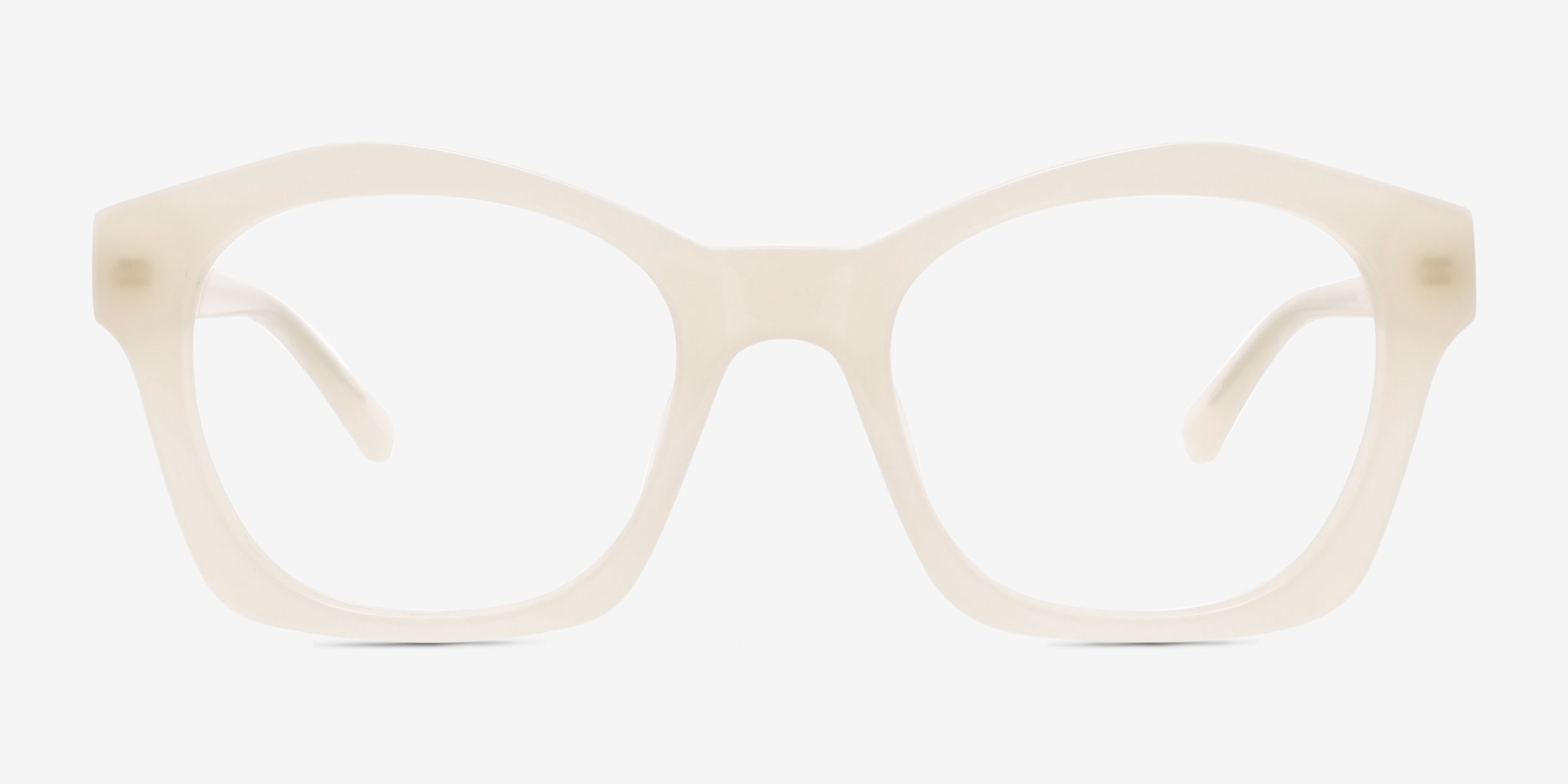 Aronia Cream Éco-responsableMontures de lunettes de vue d'EyeBuyDirect, Vue de Face
