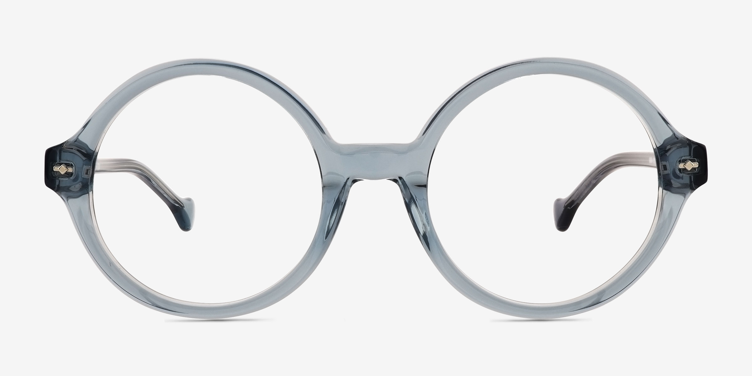 Ashford Bleu Éco-responsableMontures de lunettes de vue d'EyeBuyDirect, Vue de Face