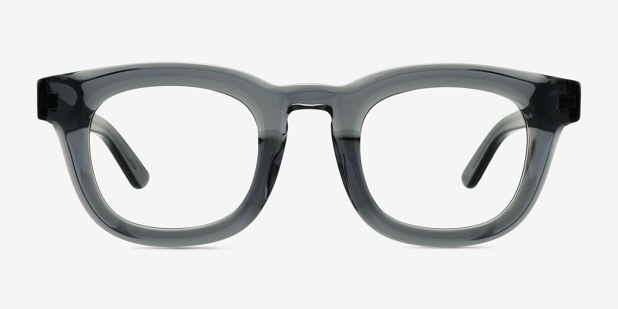 Harrington Gris Éco-responsableMontures de lunettes de vue d'EyeBuyDirect, Vue de Face