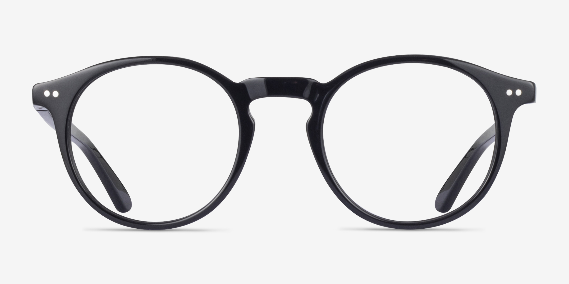 Envelope Noir AcétateMontures de lunettes de vue d'EyeBuyDirect, Vue de Face