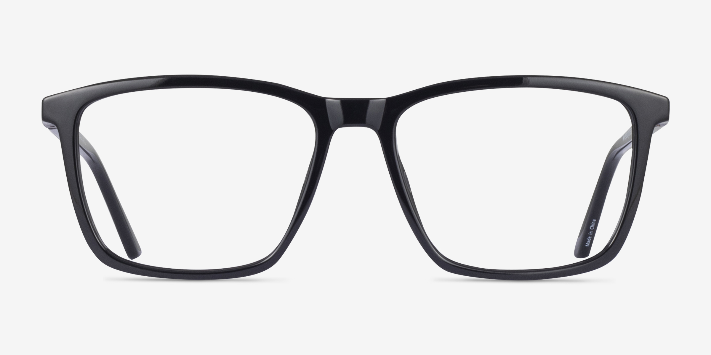 Tranquil Noir PlastiqueMontures de lunettes de vue d'EyeBuyDirect, Vue de Face