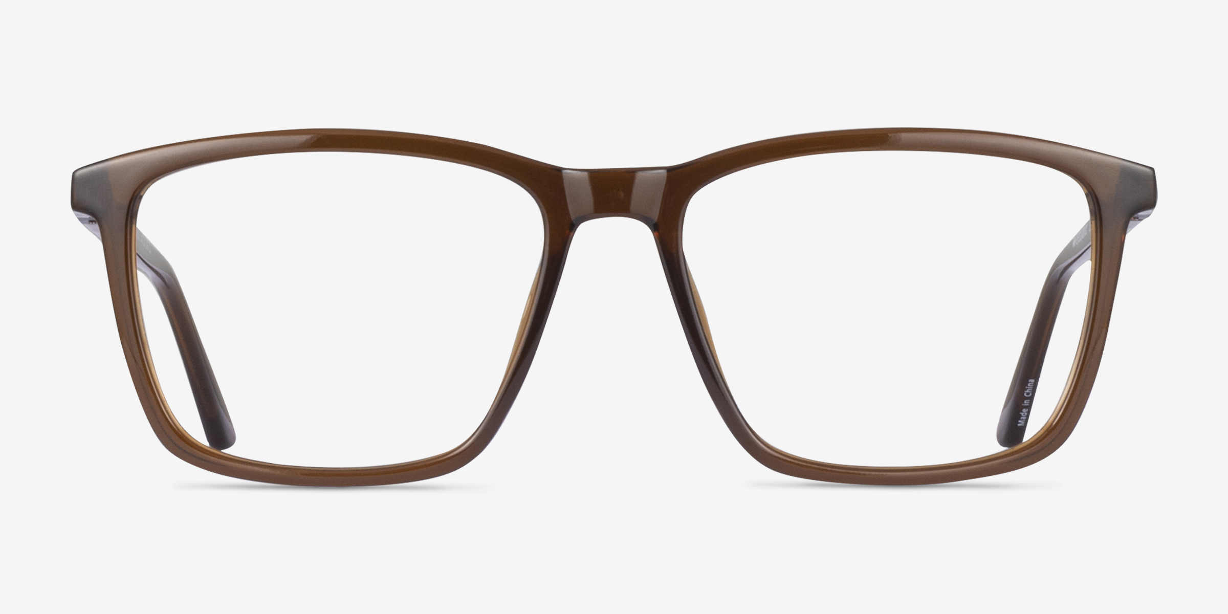 Tranquil Brun PlastiqueMontures de lunettes de vue d'EyeBuyDirect, Vue de Face