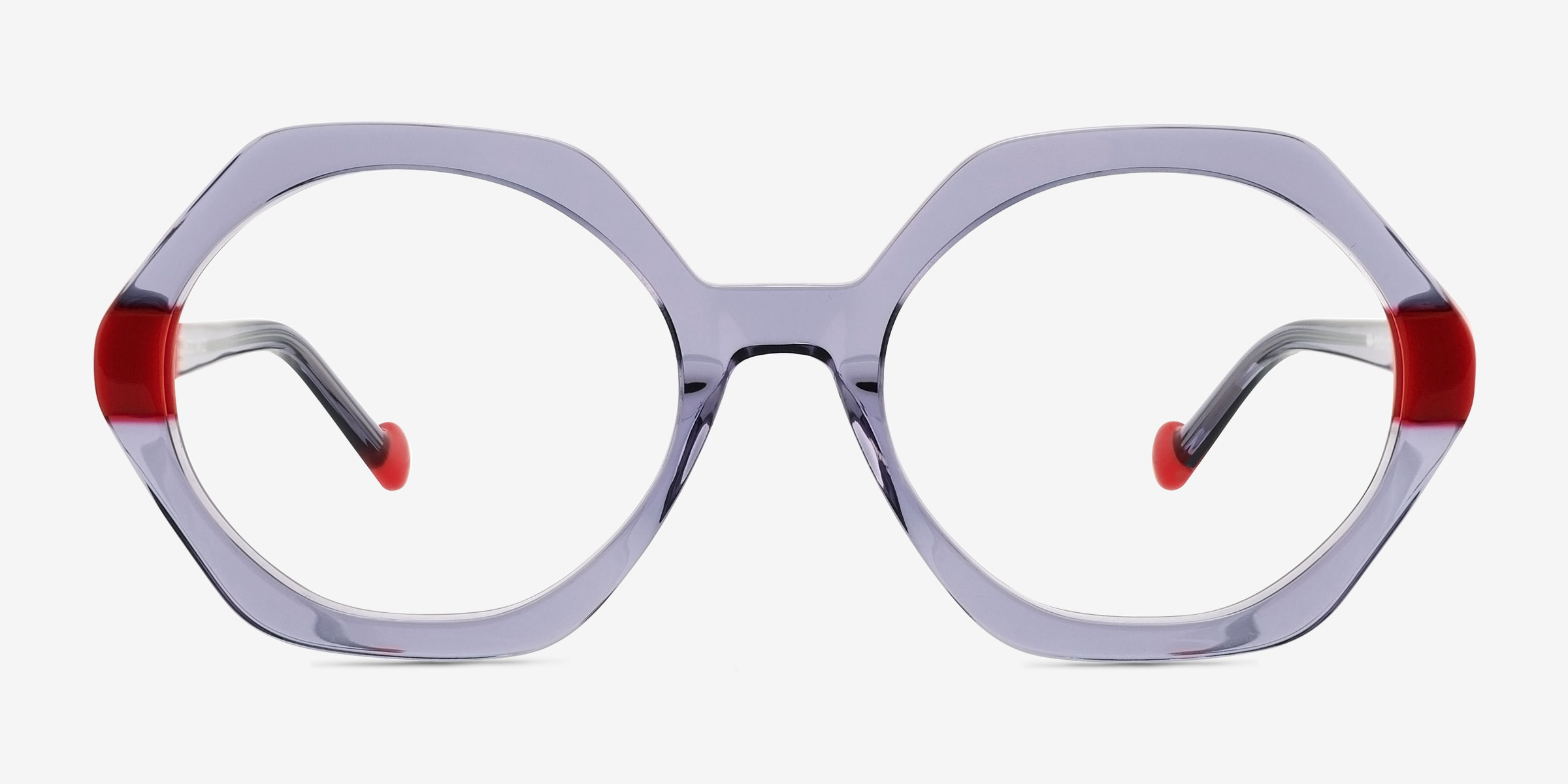 Cirius Violet AcétateMontures de lunettes de vue d'EyeBuyDirect, Vue de Face