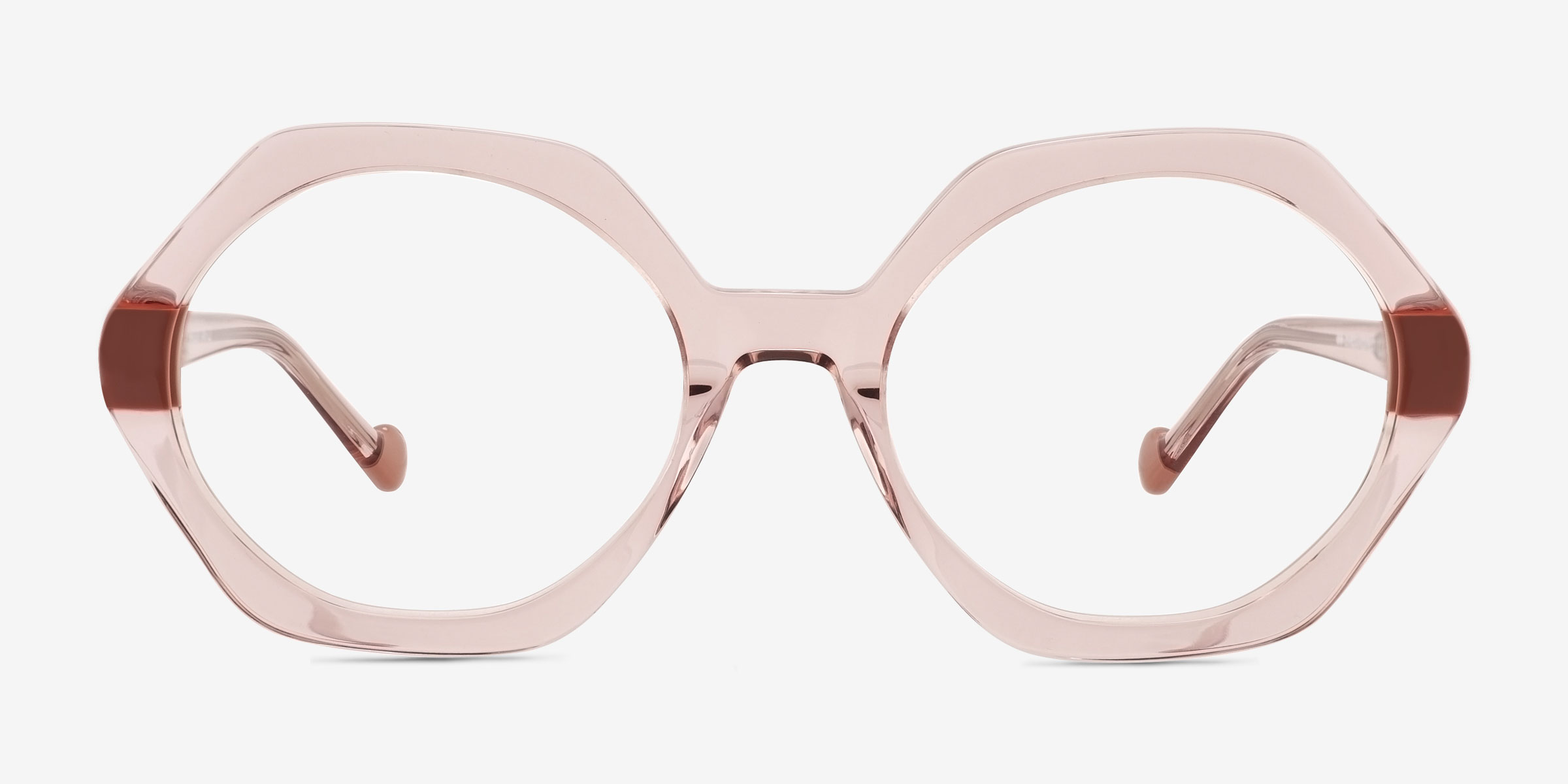Cirius Rose AcétateMontures de lunettes de vue d'EyeBuyDirect, Vue de Face