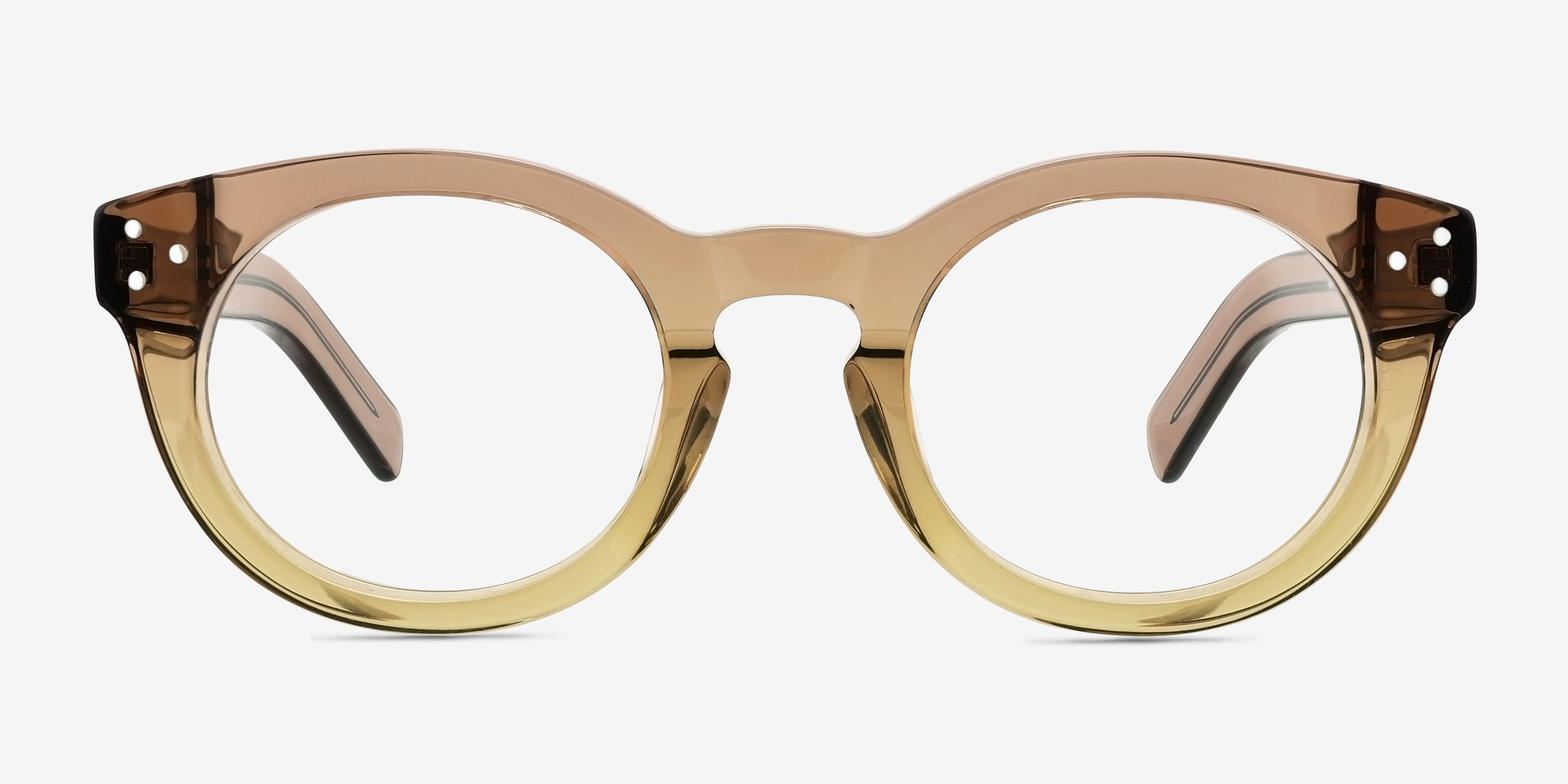 Morla Gradient Brown AcétateMontures de lunettes de vue d'EyeBuyDirect, Vue de Face