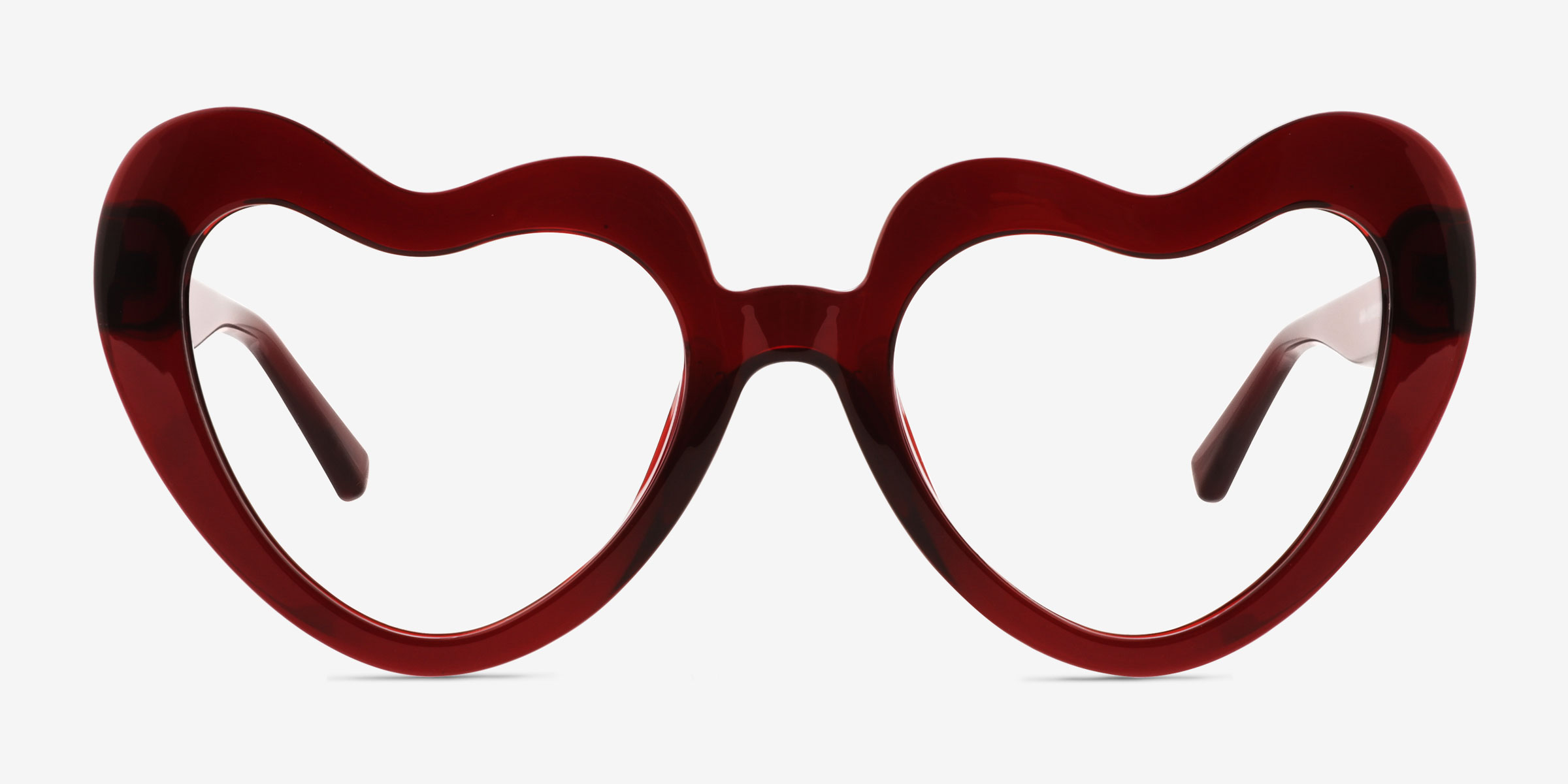 Sweetie Burgundy PlastiqueMontures de lunettes de vue d'EyeBuyDirect, Vue de Face