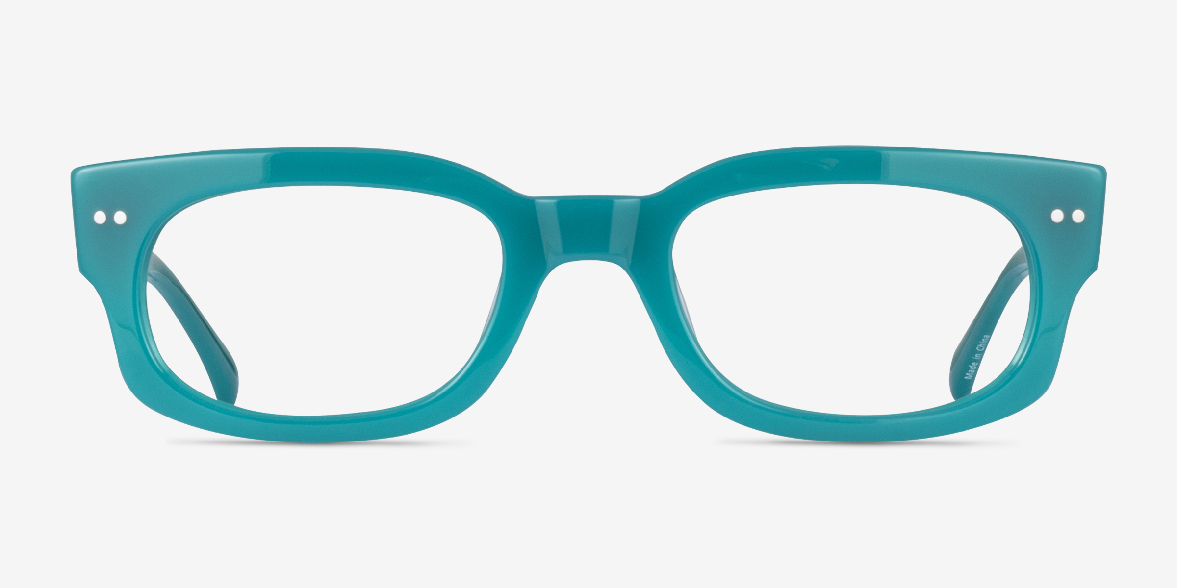 Gamechanger Teal AcétateMontures de lunettes de vue d'EyeBuyDirect, Vue de Face
