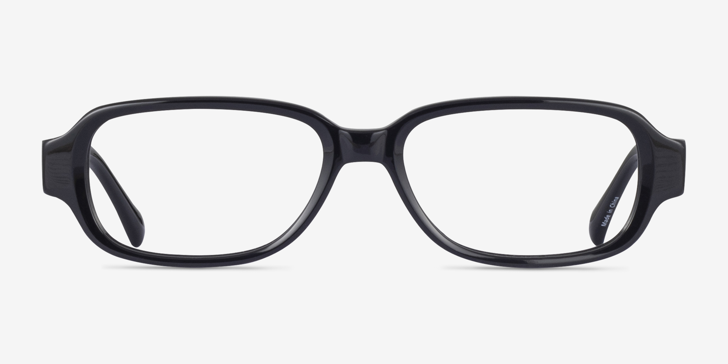 Transform Noir AcétateMontures de lunettes de vue d'EyeBuyDirect, Vue de Face