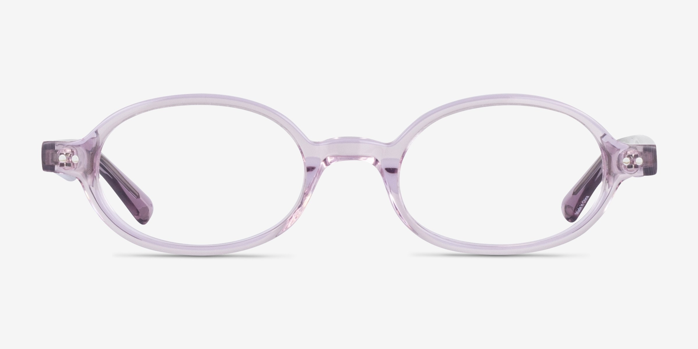 Groundbreaker Violet AcétateMontures de lunettes de vue d'EyeBuyDirect, Vue de Face