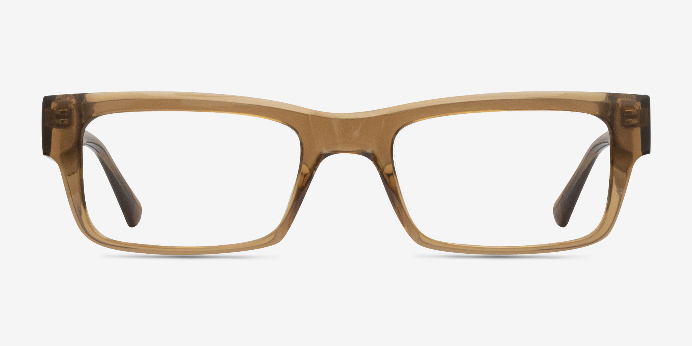 Visionary Brun PlastiqueMontures de lunettes de vue d'EyeBuyDirect, Vue de Face