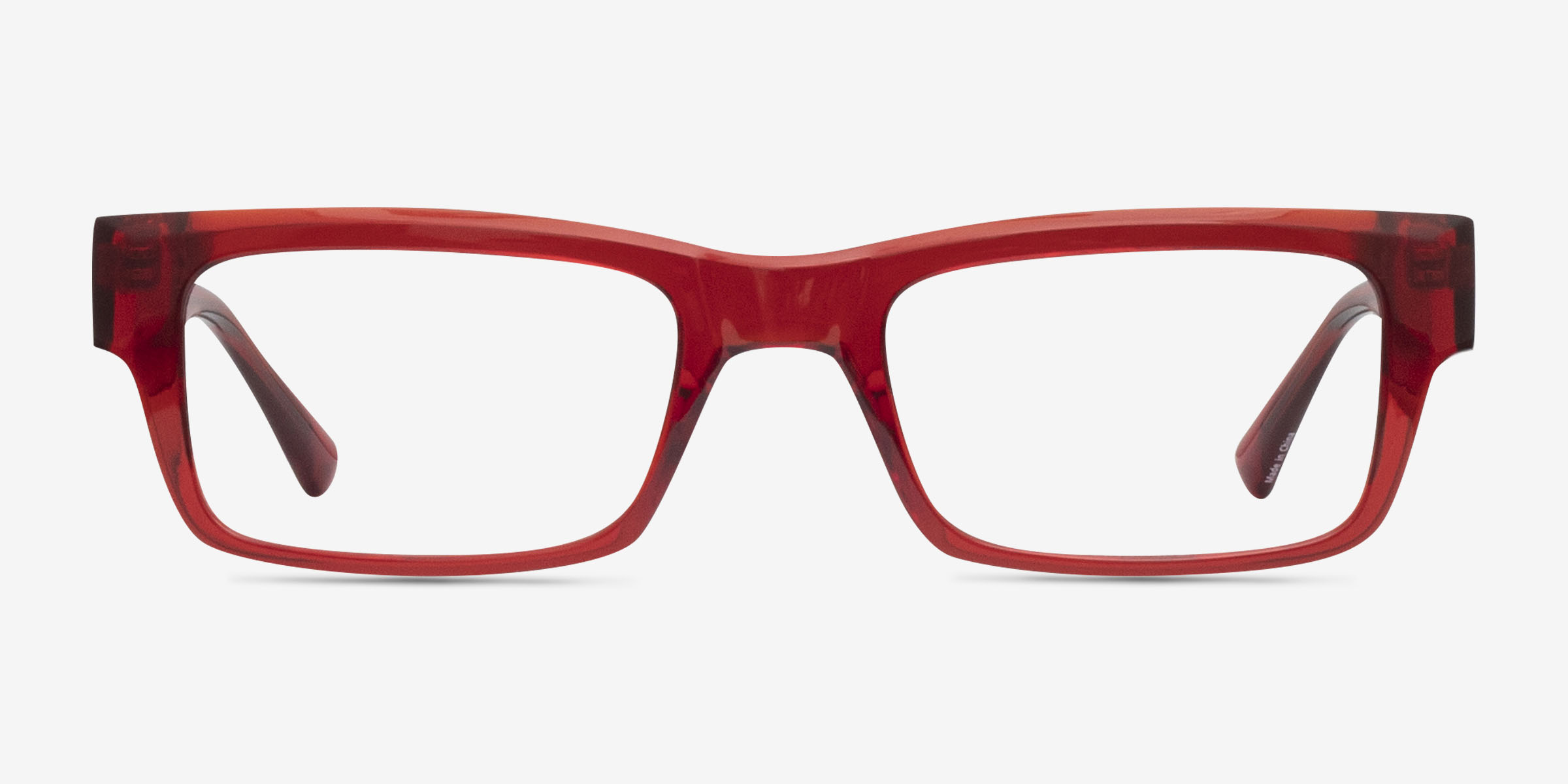 Visionary Rouge PlastiqueMontures de lunettes de vue d'EyeBuyDirect, Vue de Face