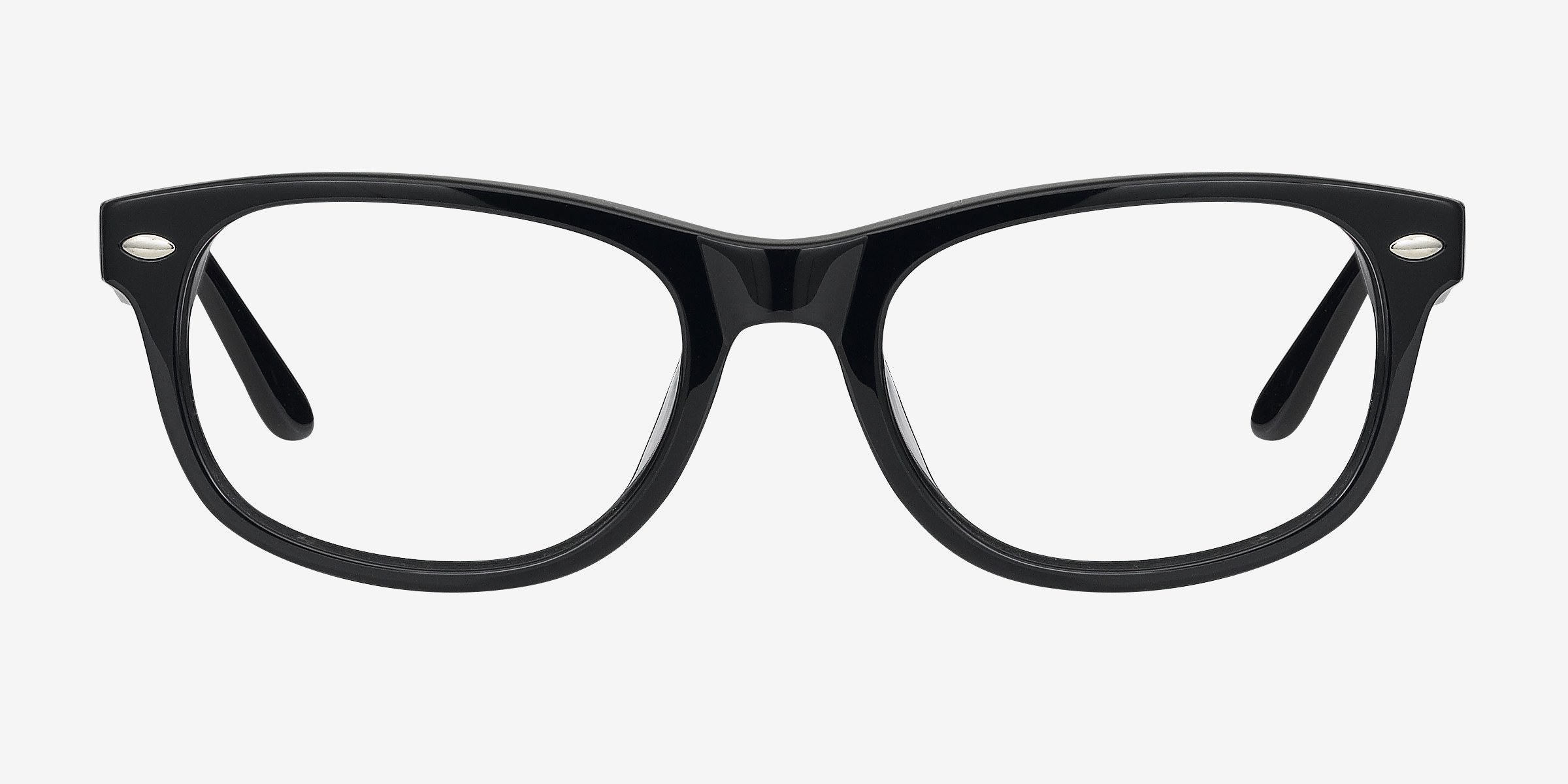 HA979 Noir AcétateMontures de lunettes de vue d'EyeBuyDirect, Vue de Face