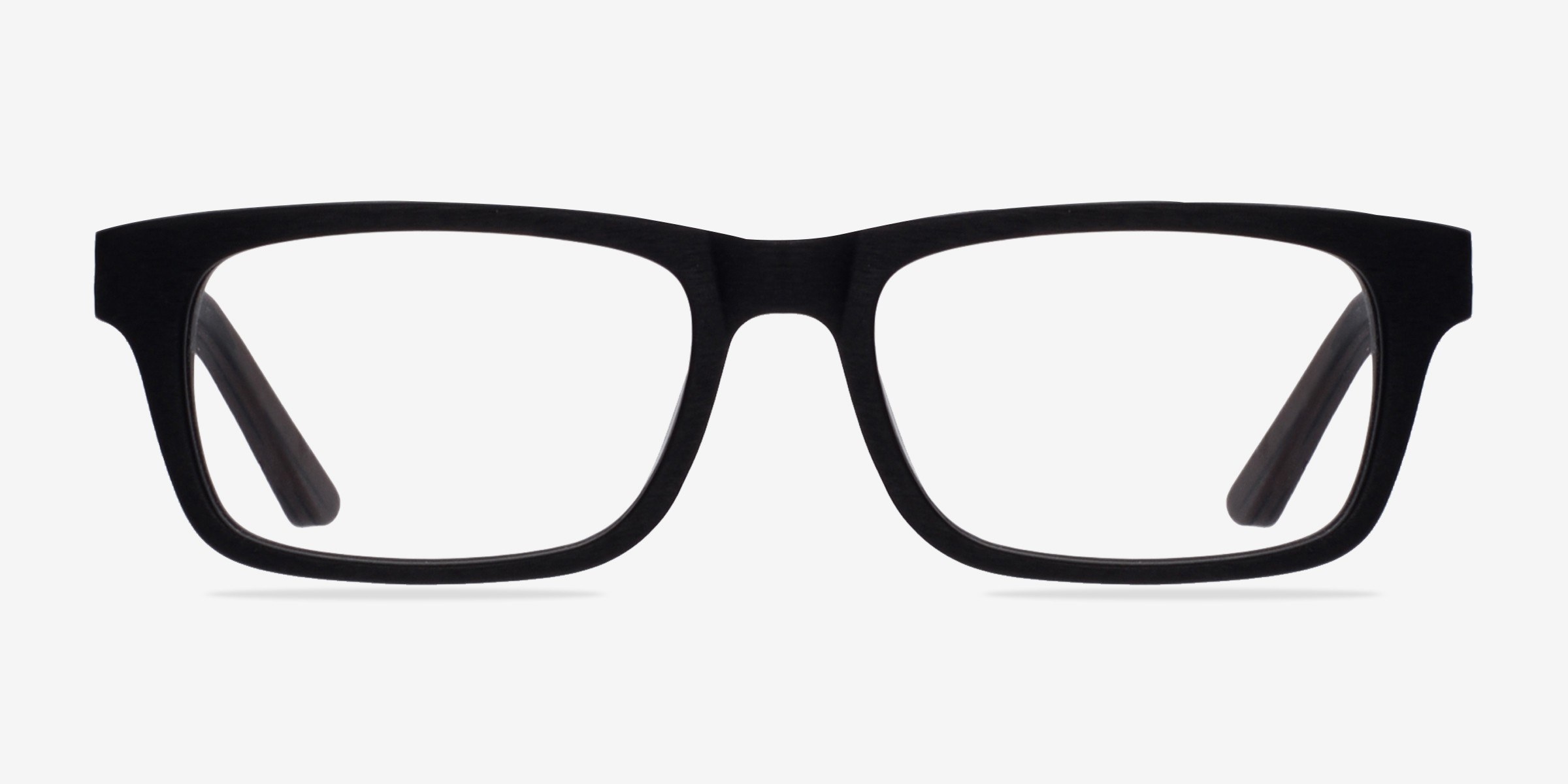 Emory Noir AcétateMontures de lunettes de vue d'EyeBuyDirect, Vue de Face