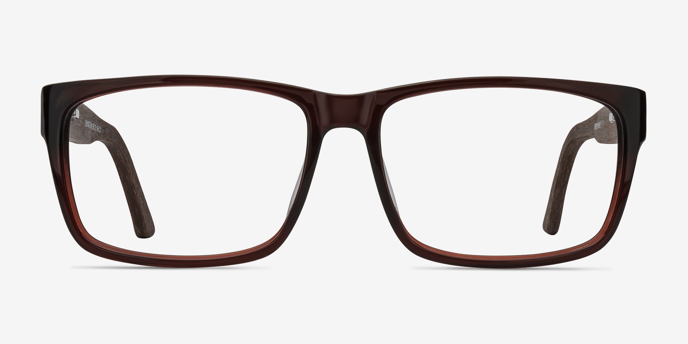 Lexington Brun Wood-textureMontures de lunettes de vue d'EyeBuyDirect, Vue de Face