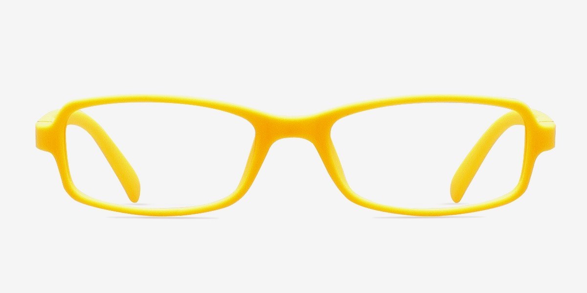 Kiwi Jaune PlastiqueMontures de lunettes de vue d'EyeBuyDirect, Vue de Face