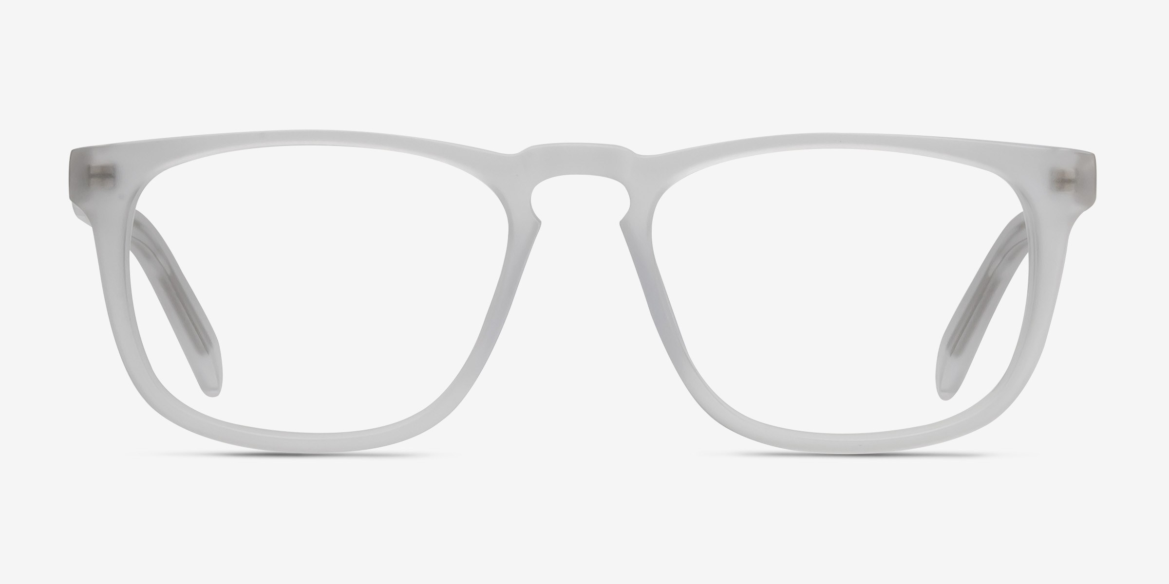 Rhode Island Matte Clear AcétateMontures de lunettes de vue d'EyeBuyDirect, Vue de Face