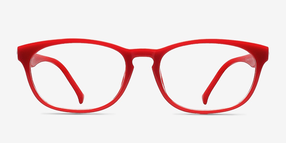 Drums Red PlastiqueMontures de lunettes de vue d'EyeBuyDirect, Vue de Face