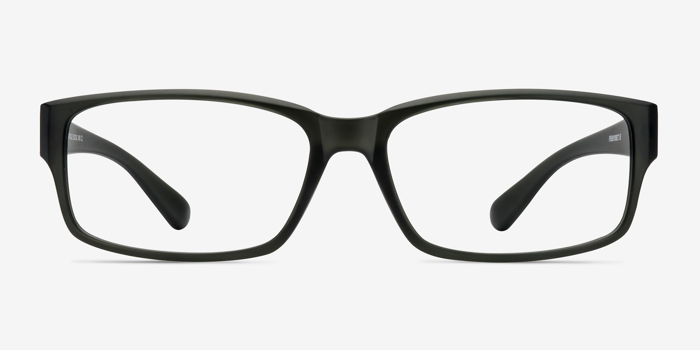 Apollo Matte Gray PlastiqueMontures de lunettes de vue d'EyeBuyDirect, Vue de Face