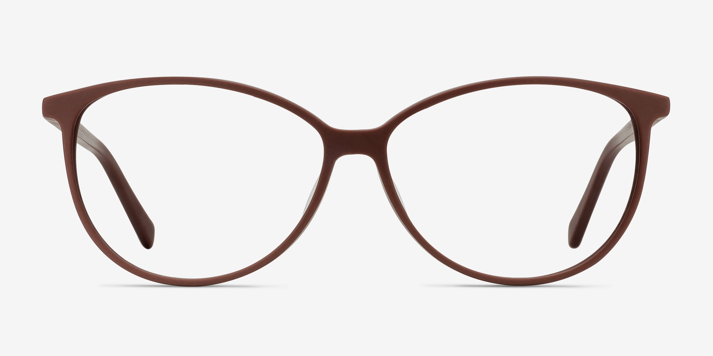 Adore Matte Brown & Pink PlastiqueMontures de lunettes de vue d'EyeBuyDirect, Vue de Face