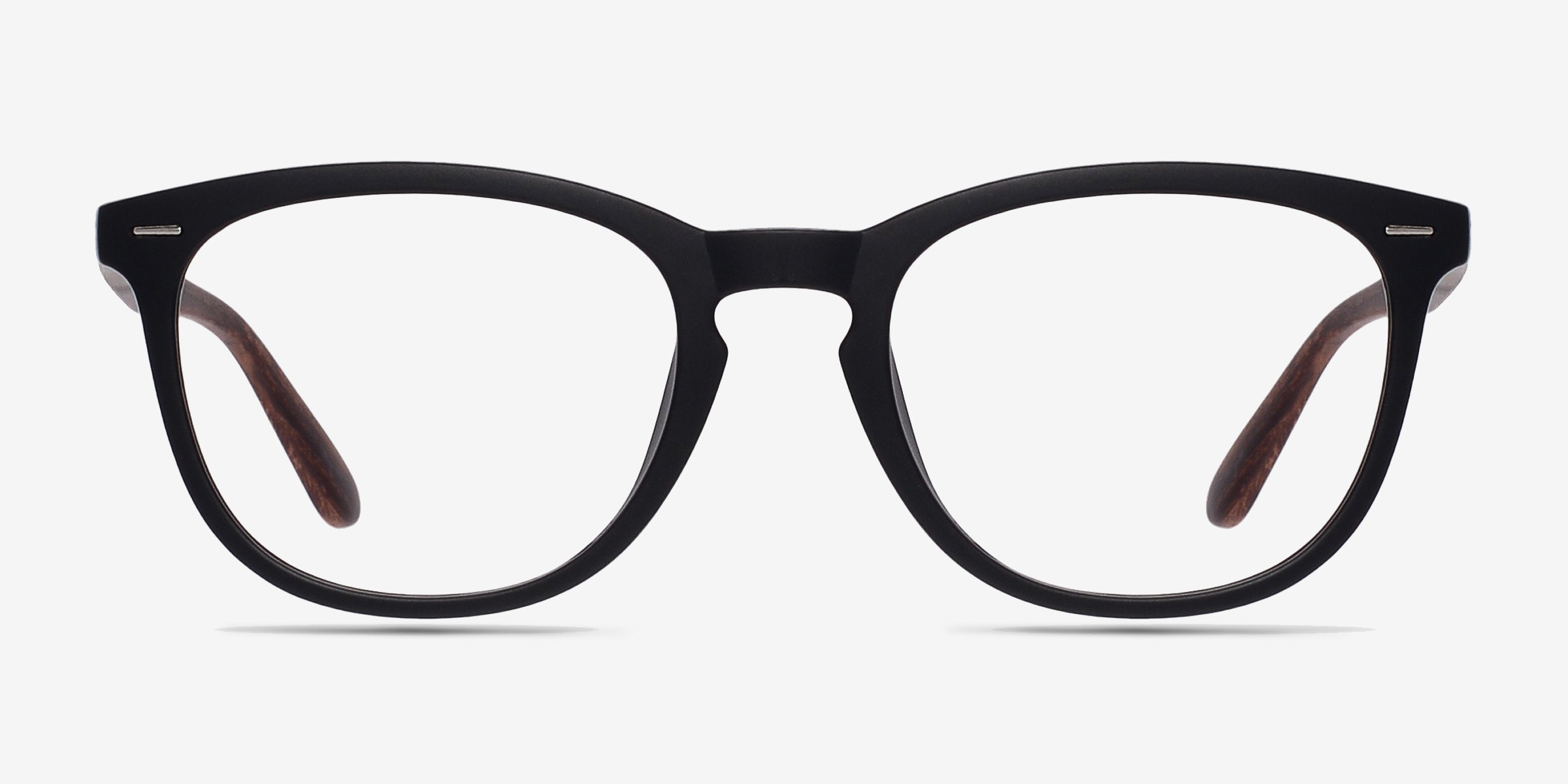 Yolo Black & Brown PlastiqueMontures de lunettes de vue d'EyeBuyDirect, Vue de Face