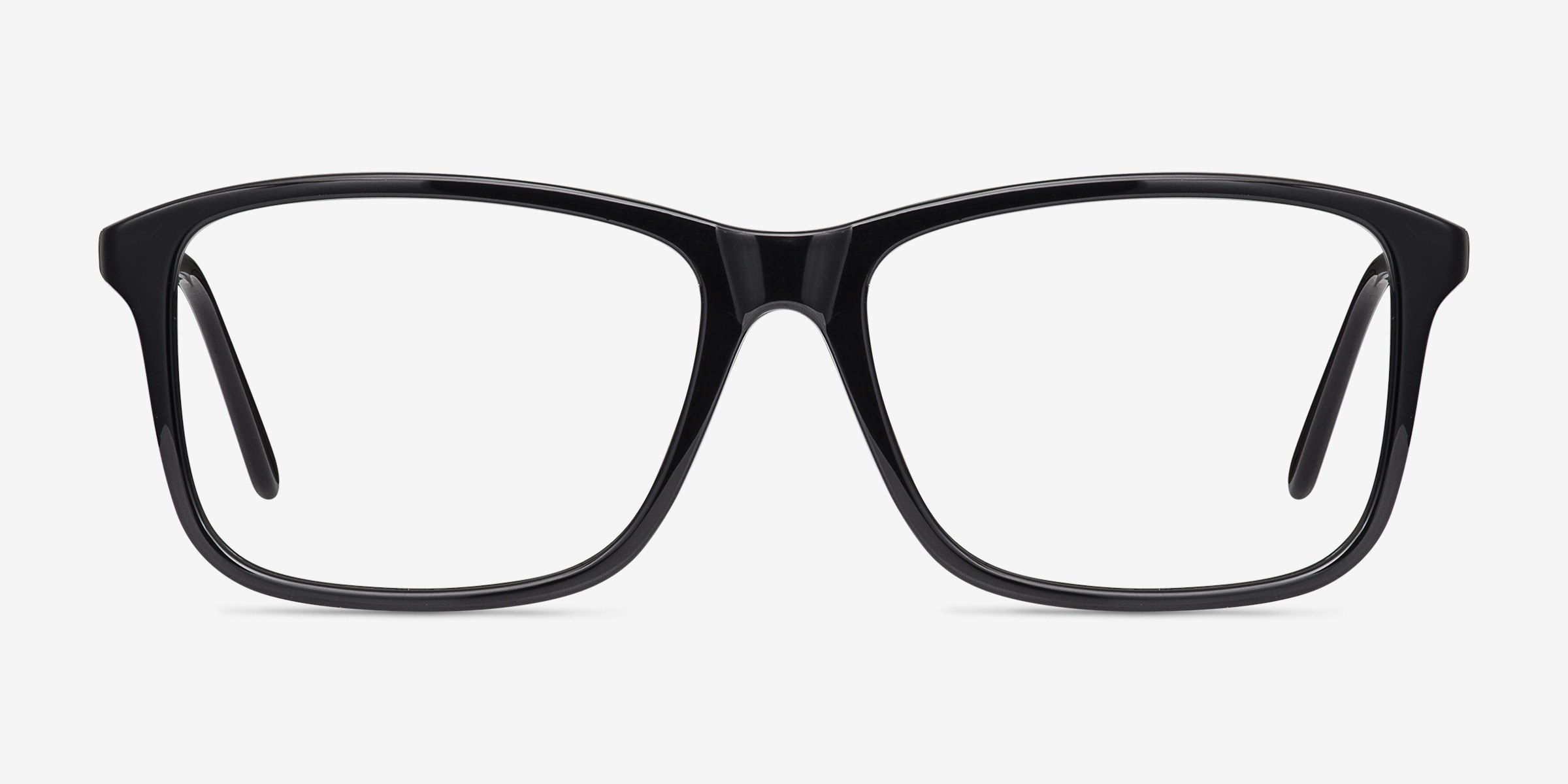 Pablo Noir PlastiqueMontures de lunettes de vue d'EyeBuyDirect, Vue de Face