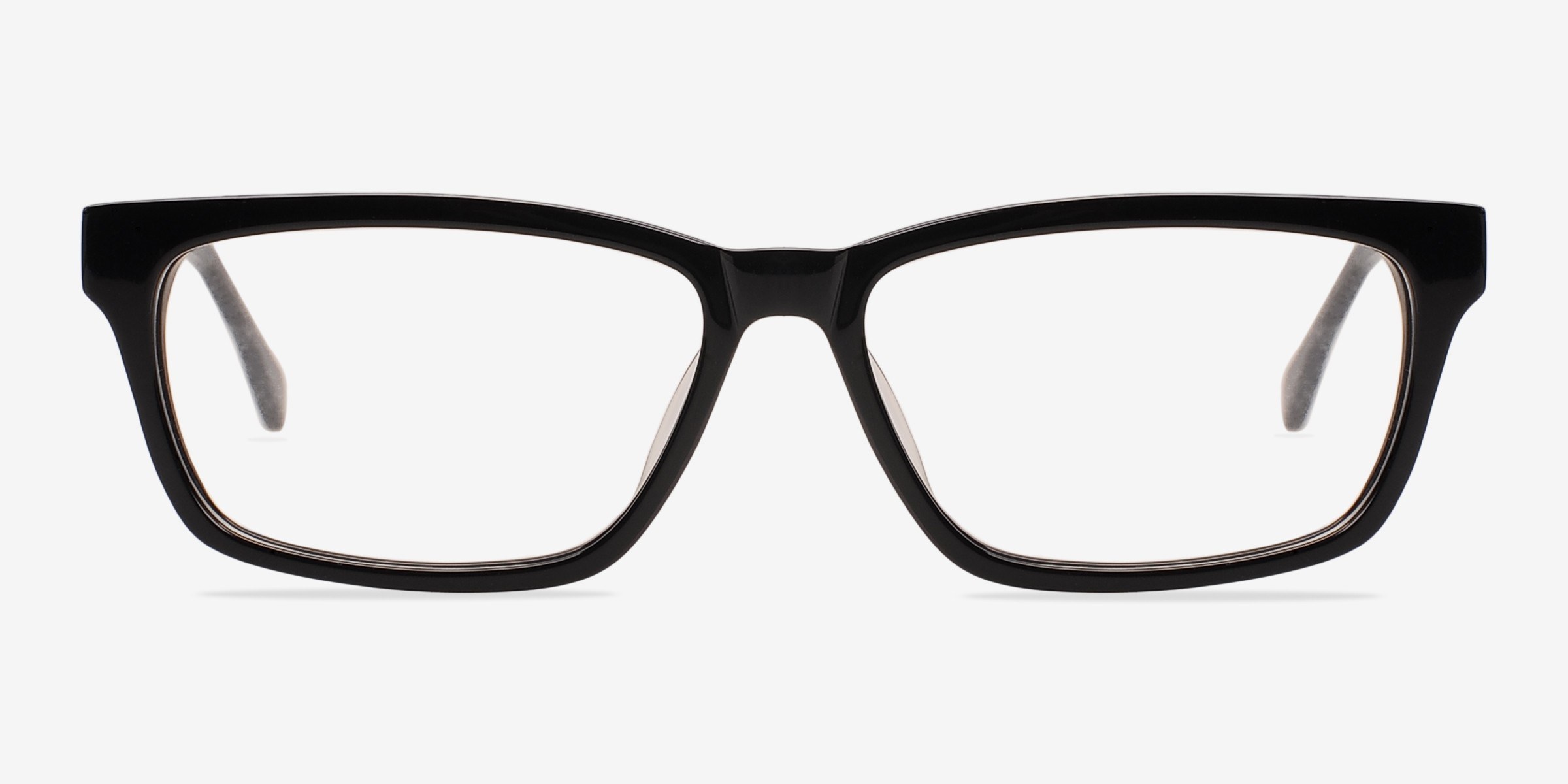Seattle Noir AcétateMontures de lunettes de vue d'EyeBuyDirect, Vue de Face