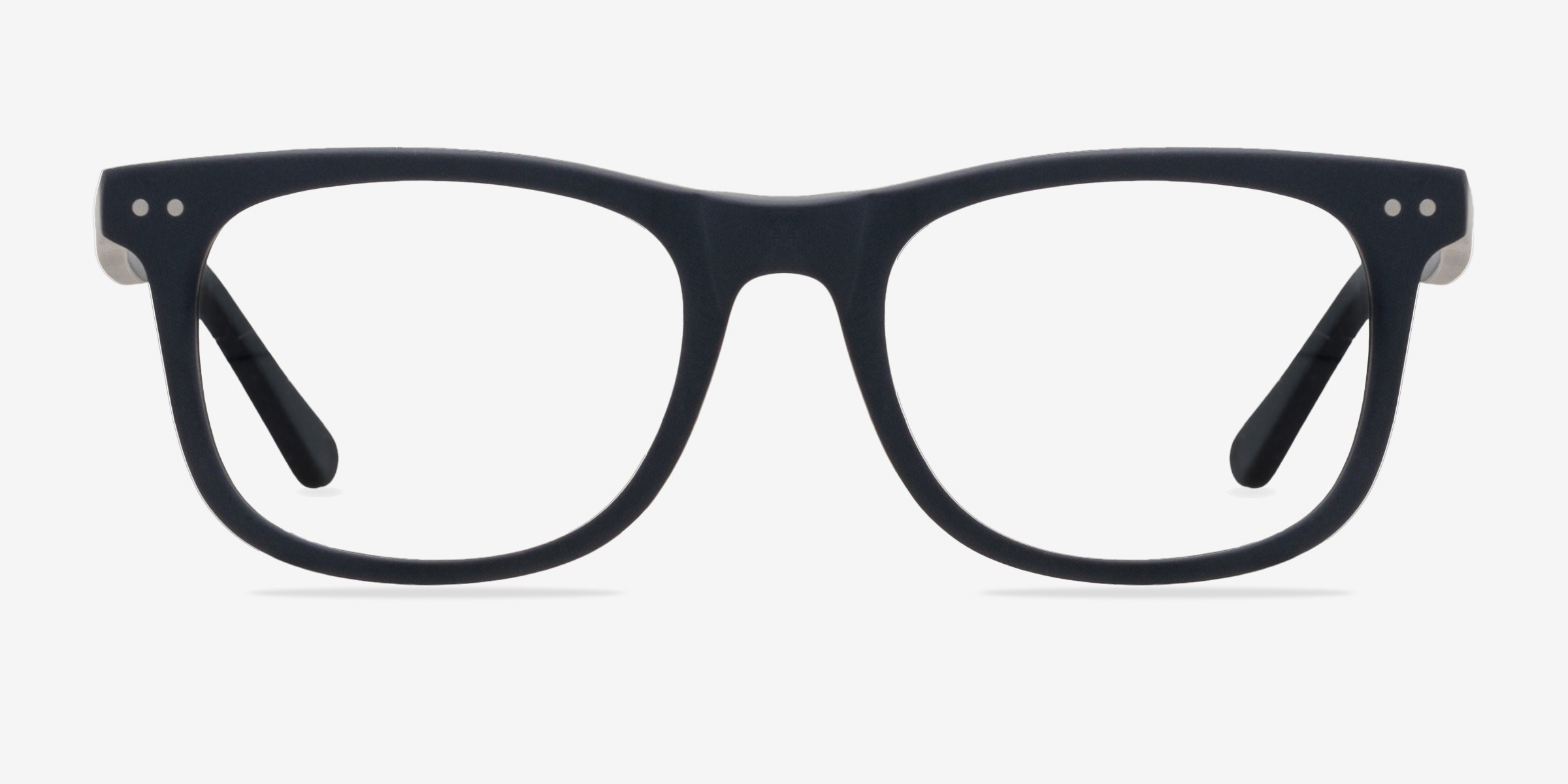 Montreal Matte Navy AcétateMontures de lunettes de vue d'EyeBuyDirect, Vue de Face