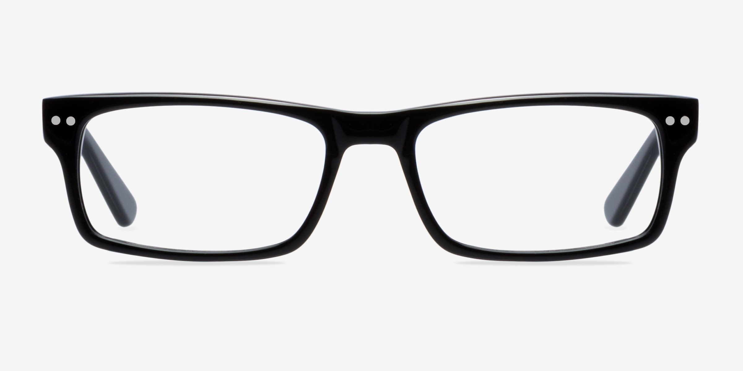 Vancouver Noir PlastiqueMontures de lunettes de vue d'EyeBuyDirect, Vue de Face