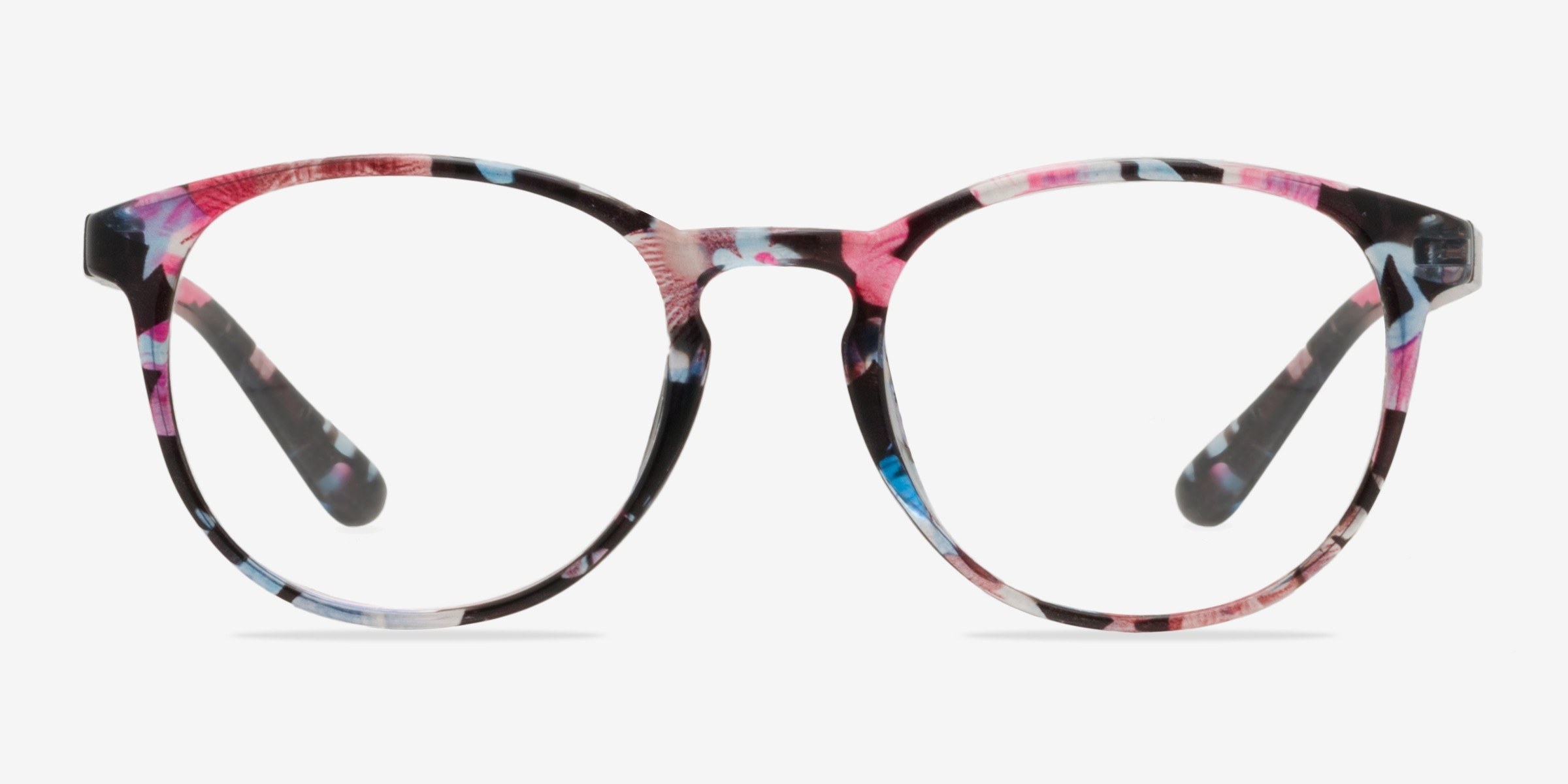 Muse Pink Floral PlastiqueMontures de lunettes de vue d'EyeBuyDirect, Vue de Face