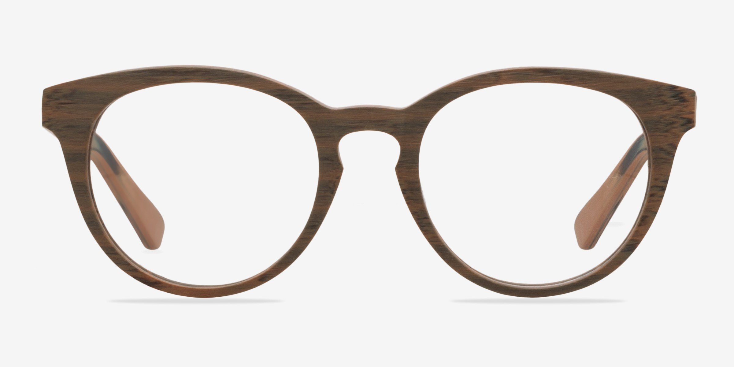Stanford Brown & Striped PlastiqueMontures de lunettes de vue d'EyeBuyDirect, Vue de Face