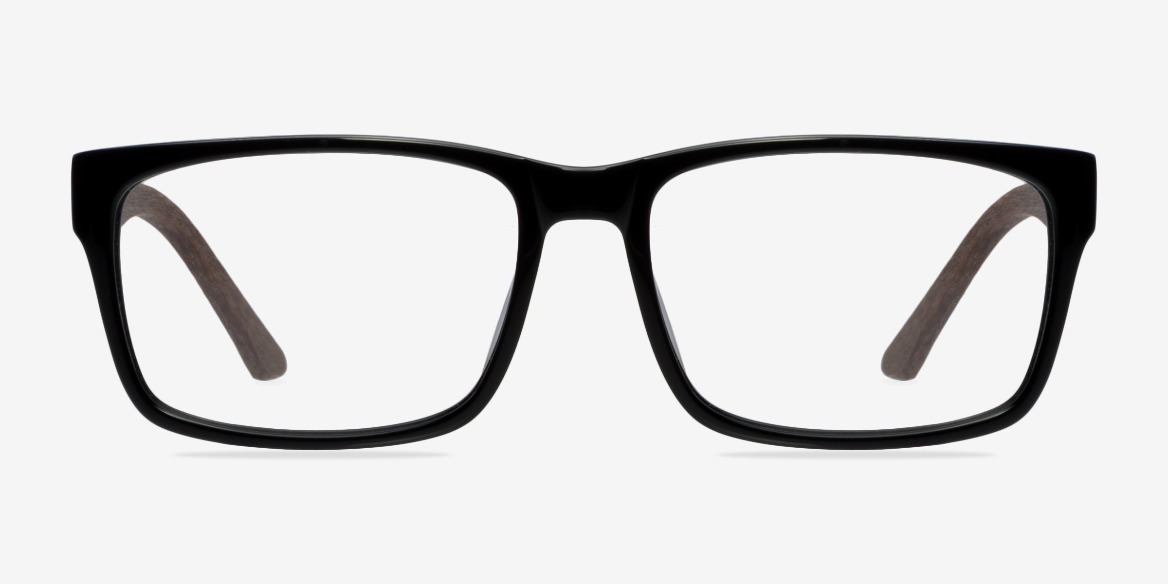 Lexington Black & brown AcétateMontures de lunettes de vue d'EyeBuyDirect, Vue de Face