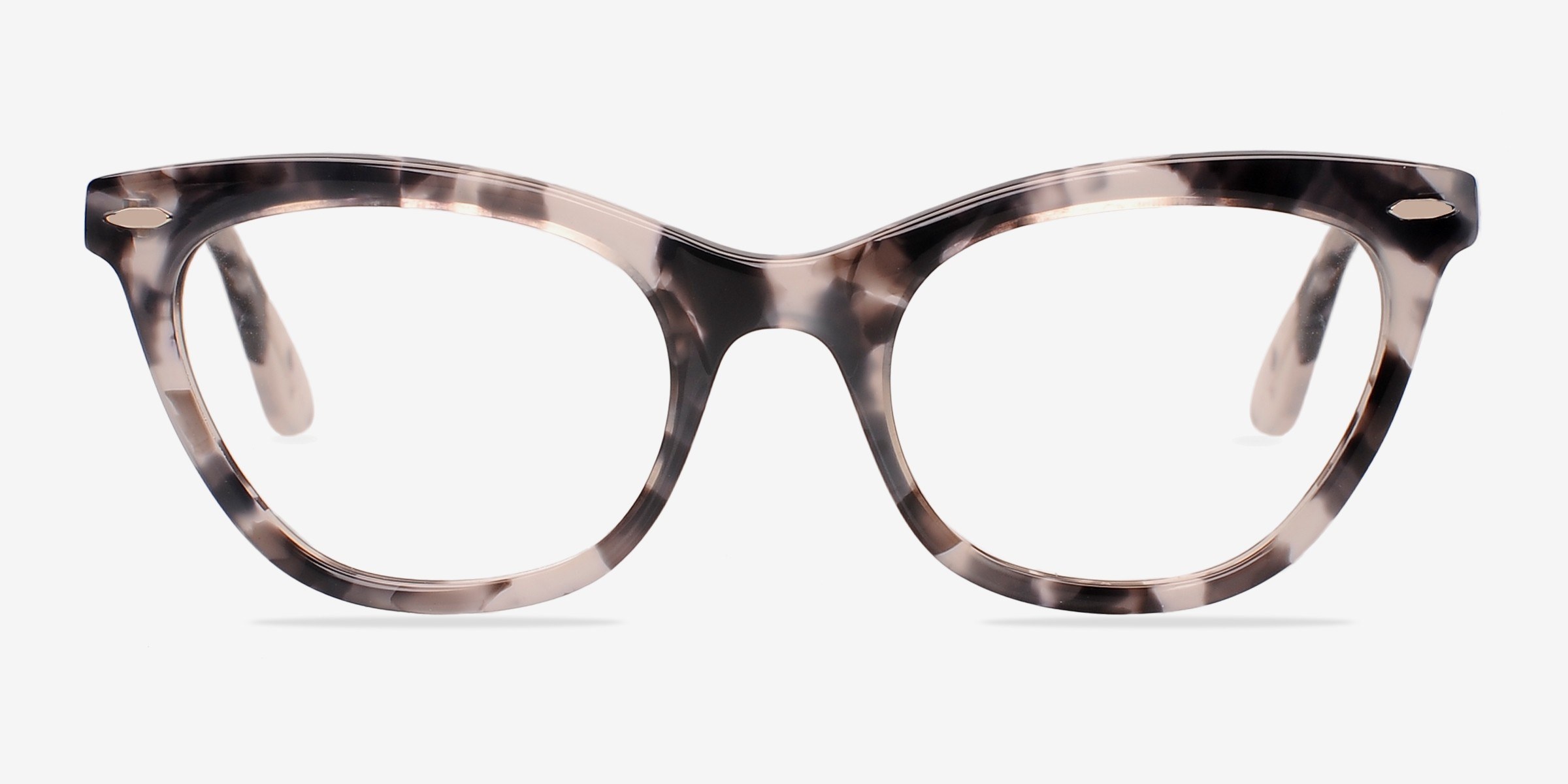 Ellie Gris AcétateMontures de lunettes de vue d'EyeBuyDirect, Vue de Face