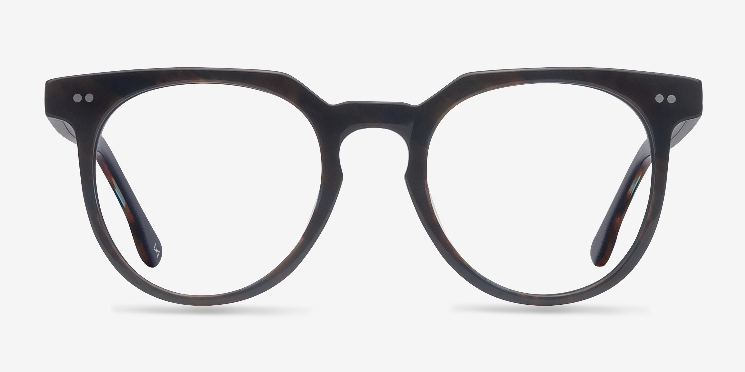 Atmosphere Nebular Blue AcétateMontures de lunettes de vue d'EyeBuyDirect, Vue de Face