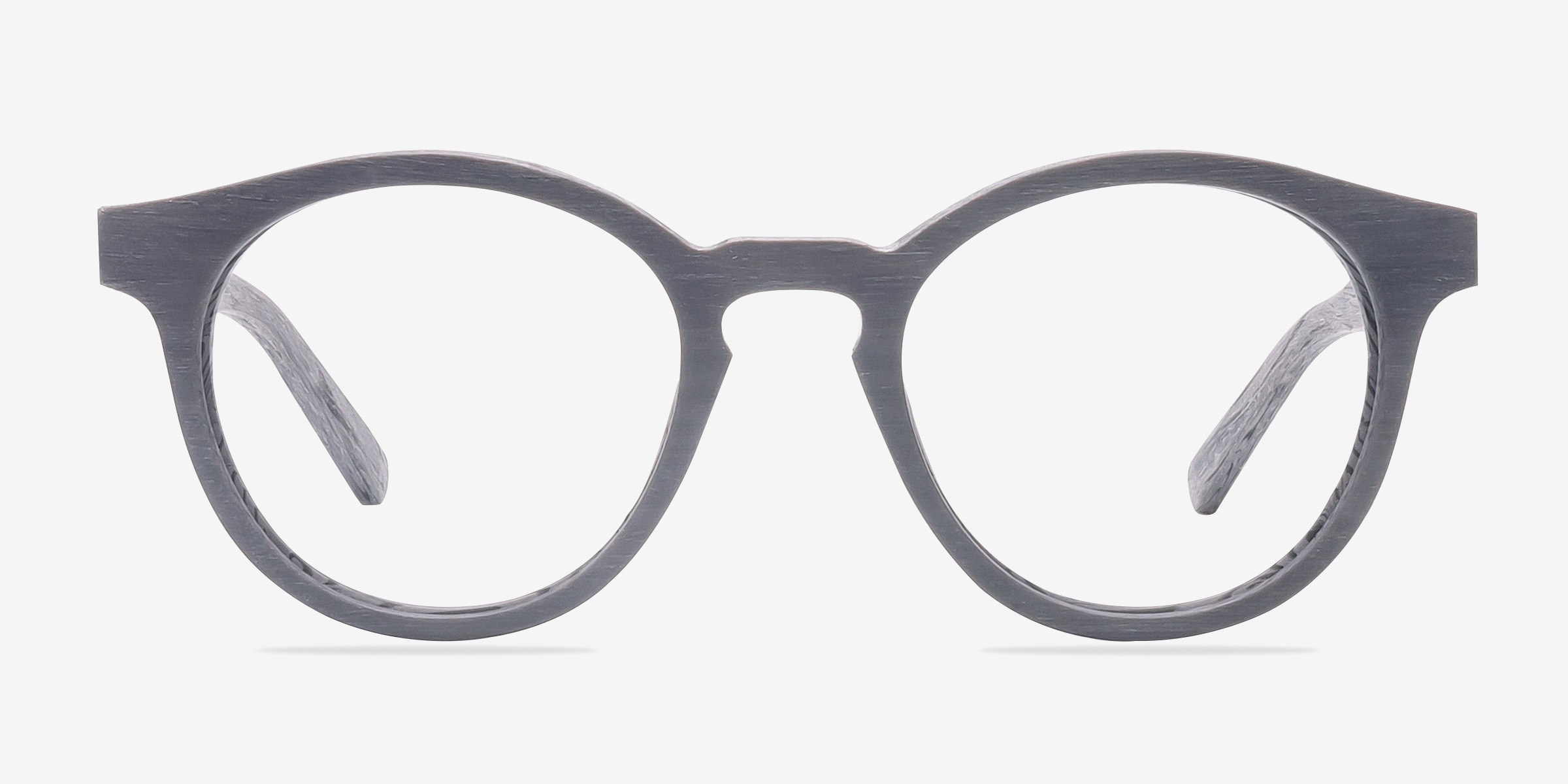 Breeze Gris Wood-textureMontures de lunettes de vue d'EyeBuyDirect, Vue de Face