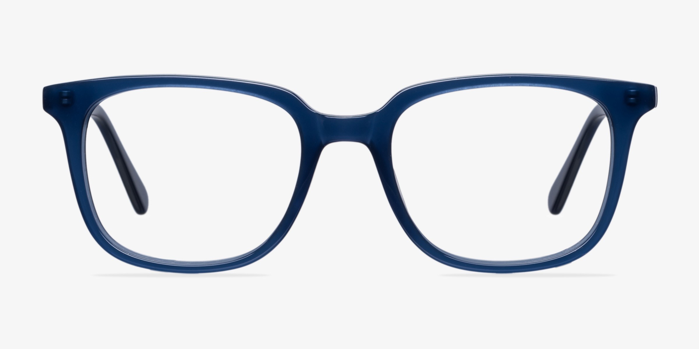 Ornette Blue AcétateMontures de lunettes de vue d'EyeBuyDirect, Vue de Face