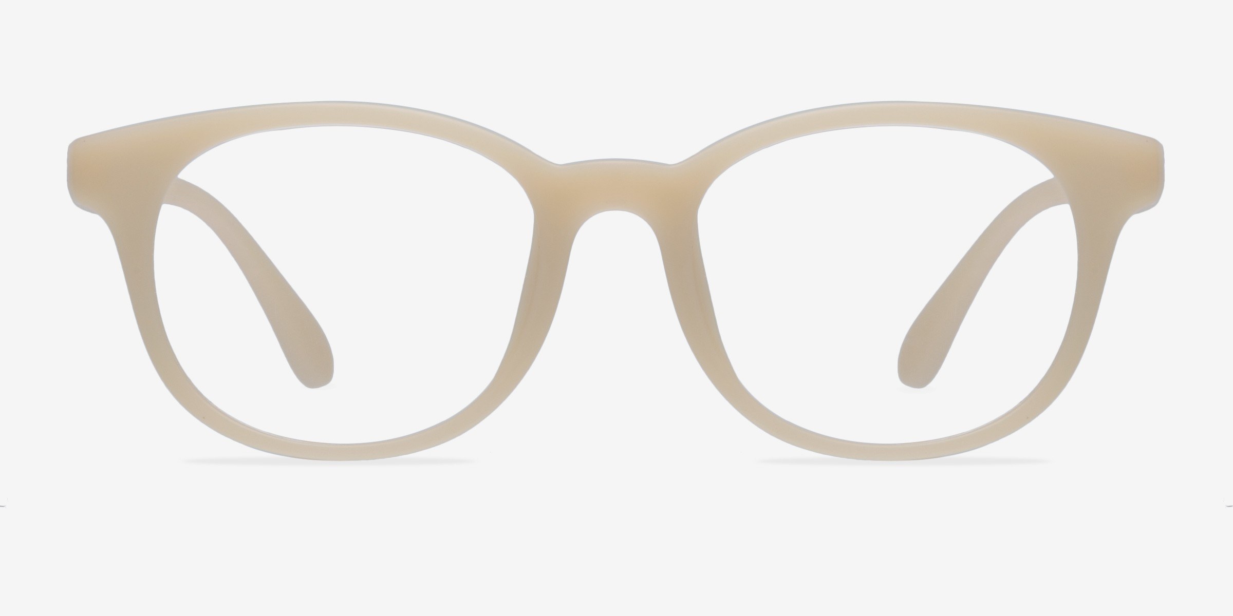Norah Matte Beige PlastiqueMontures de lunettes de vue d'EyeBuyDirect, Vue de Face