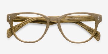Yellow Light Year -  Fashion Mixed Wood Eyeglasses