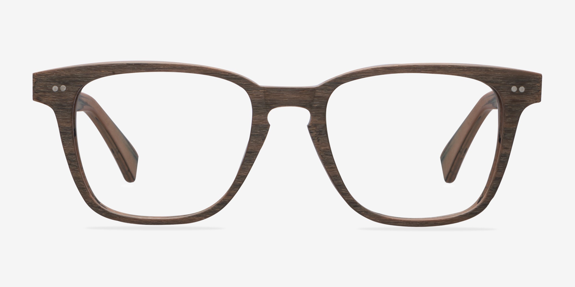 Samson Brown Striped AcétateMontures de lunettes de vue d'EyeBuyDirect, Vue de Face