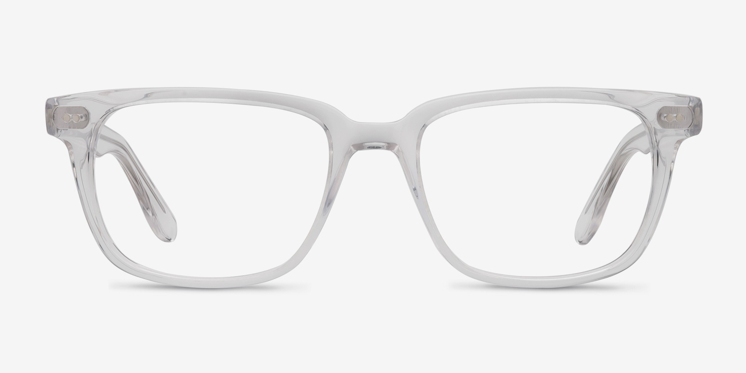 Pacific Transparent AcétateMontures de lunettes de vue d'EyeBuyDirect, Vue de Face