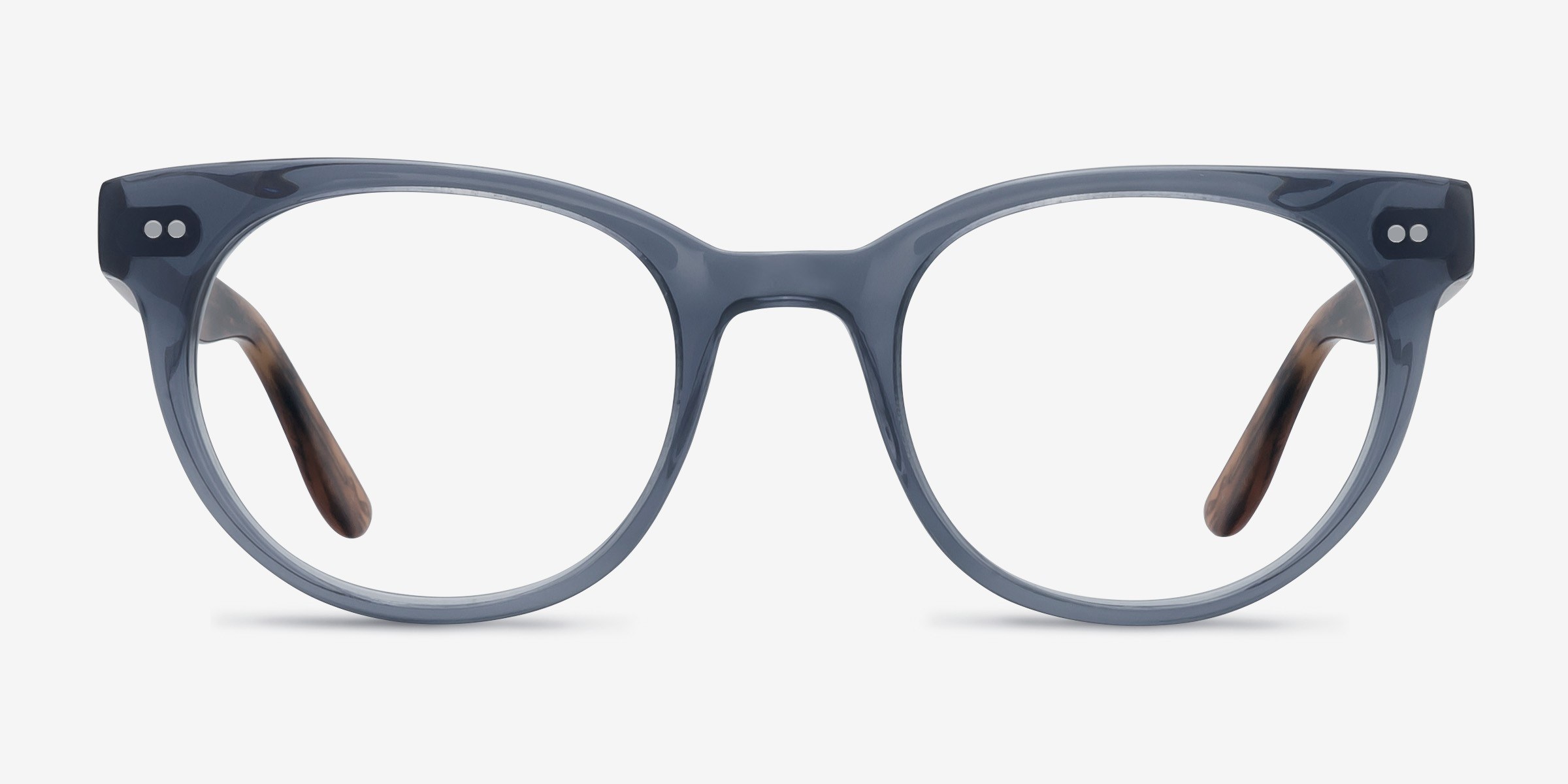 Daybreak Gris AcétateMontures de lunettes de vue d'EyeBuyDirect, Vue de Face