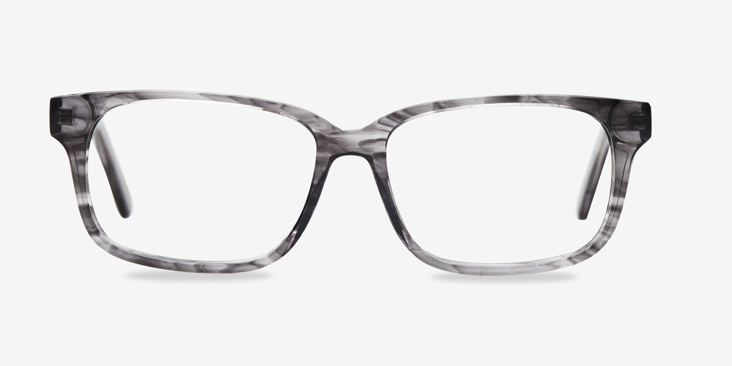 Edit Clear Gray AcétateMontures de lunettes de vue d'EyeBuyDirect, Vue de Face