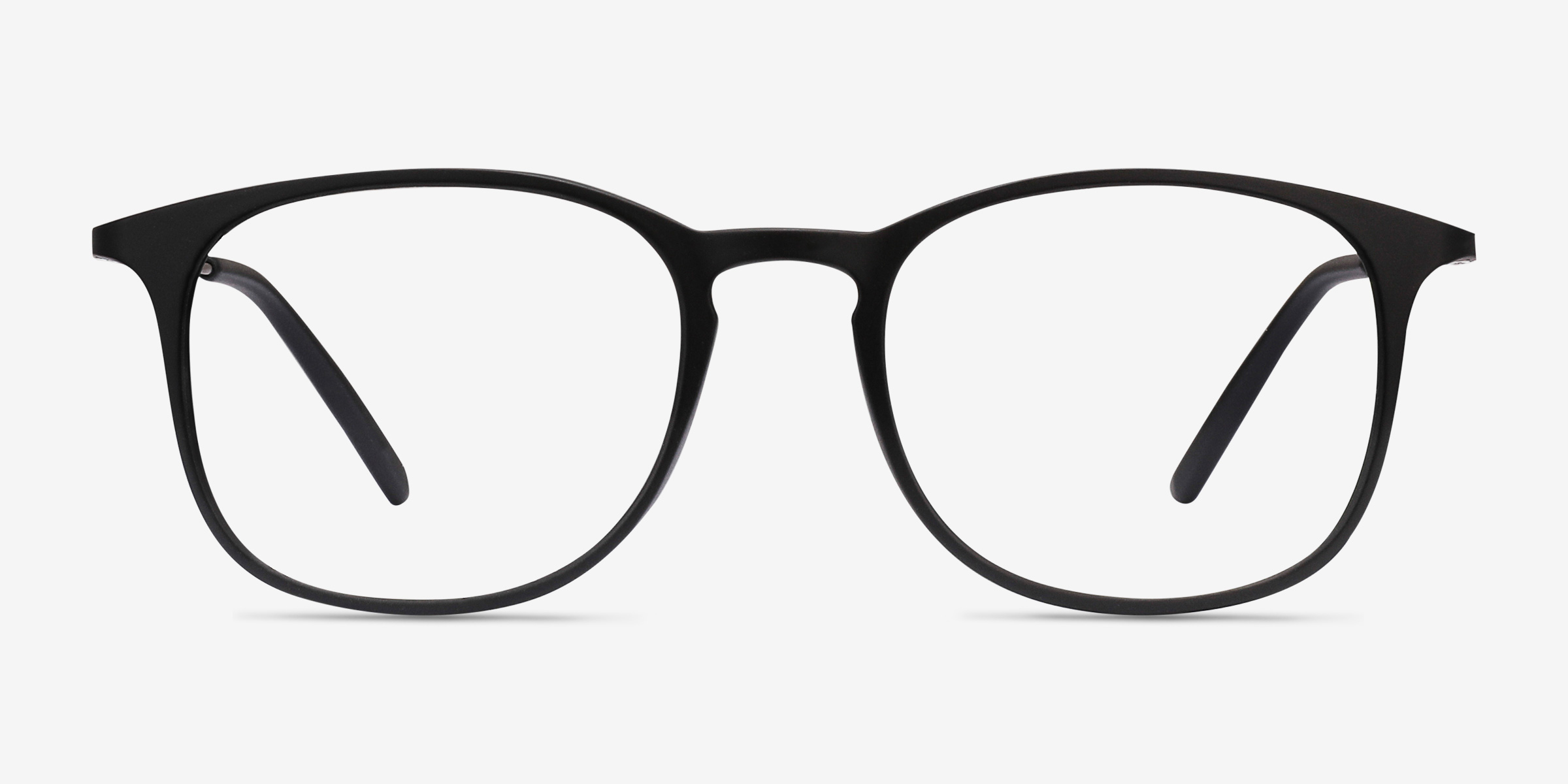 Little Bit Matte Black PlastiqueMontures de lunettes de vue d'EyeBuyDirect, Vue de Face