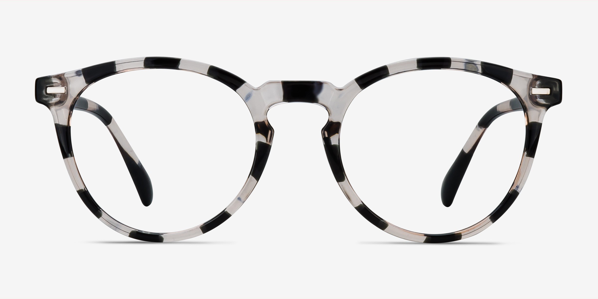 Peninsula Gray Floral PlastiqueMontures de lunettes de vue d'EyeBuyDirect, Vue de Face