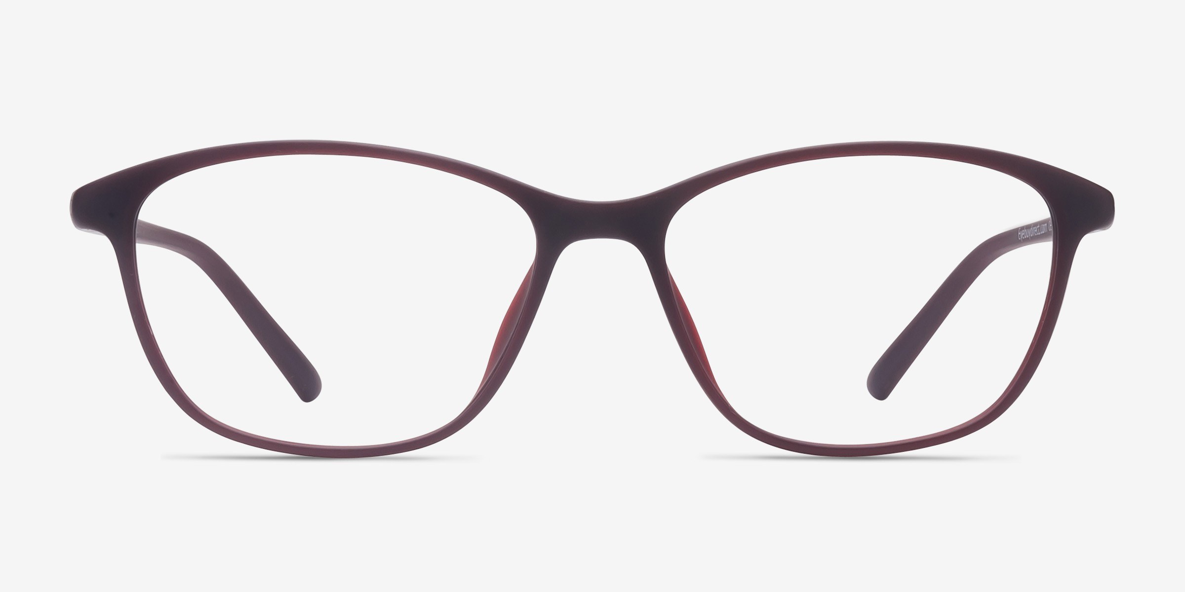 District Matte Burgundy PlastiqueMontures de lunettes de vue d'EyeBuyDirect, Vue de Face