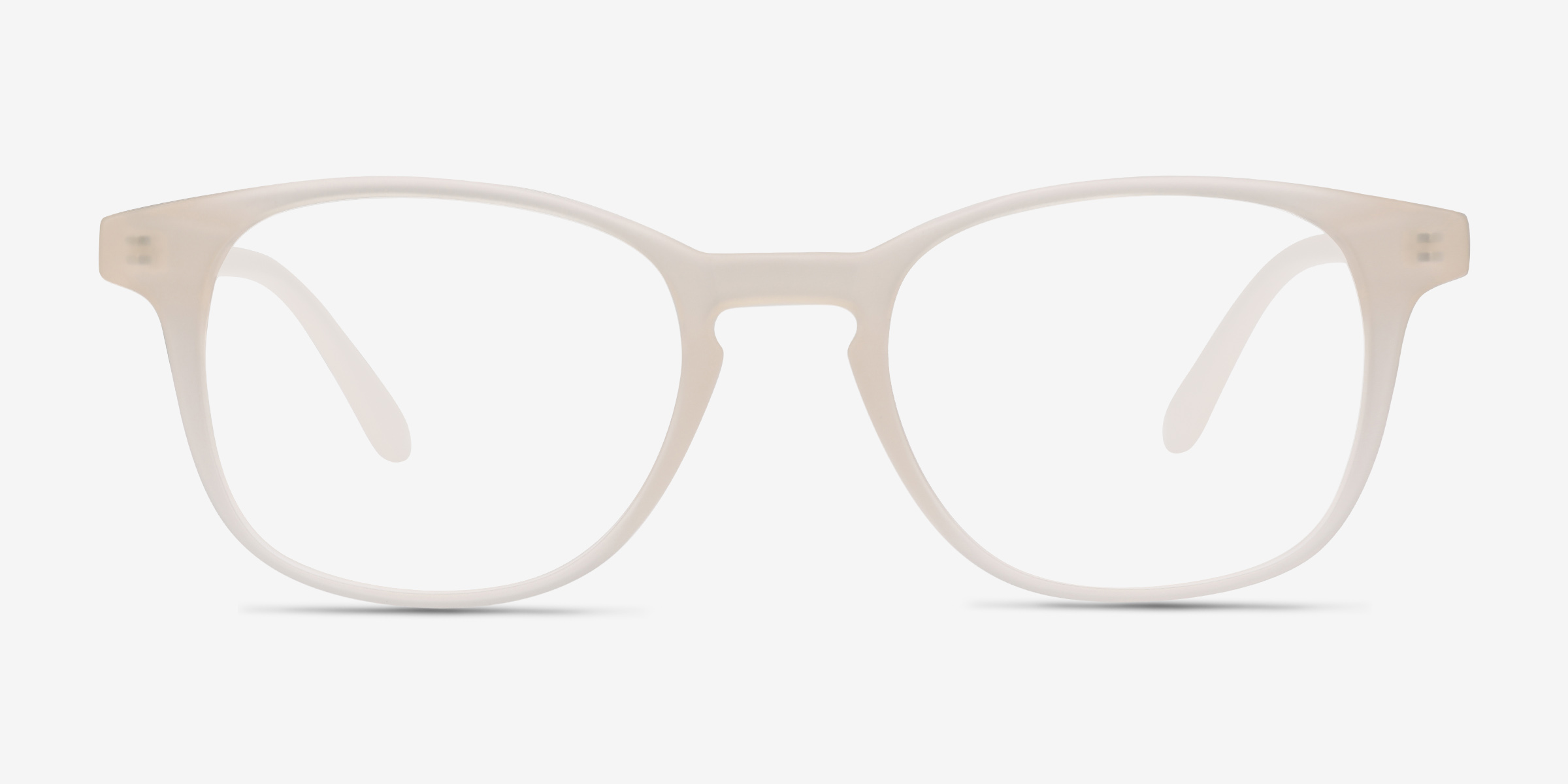 Monday Matte White PlastiqueMontures de lunettes de vue d'EyeBuyDirect, Vue de Face