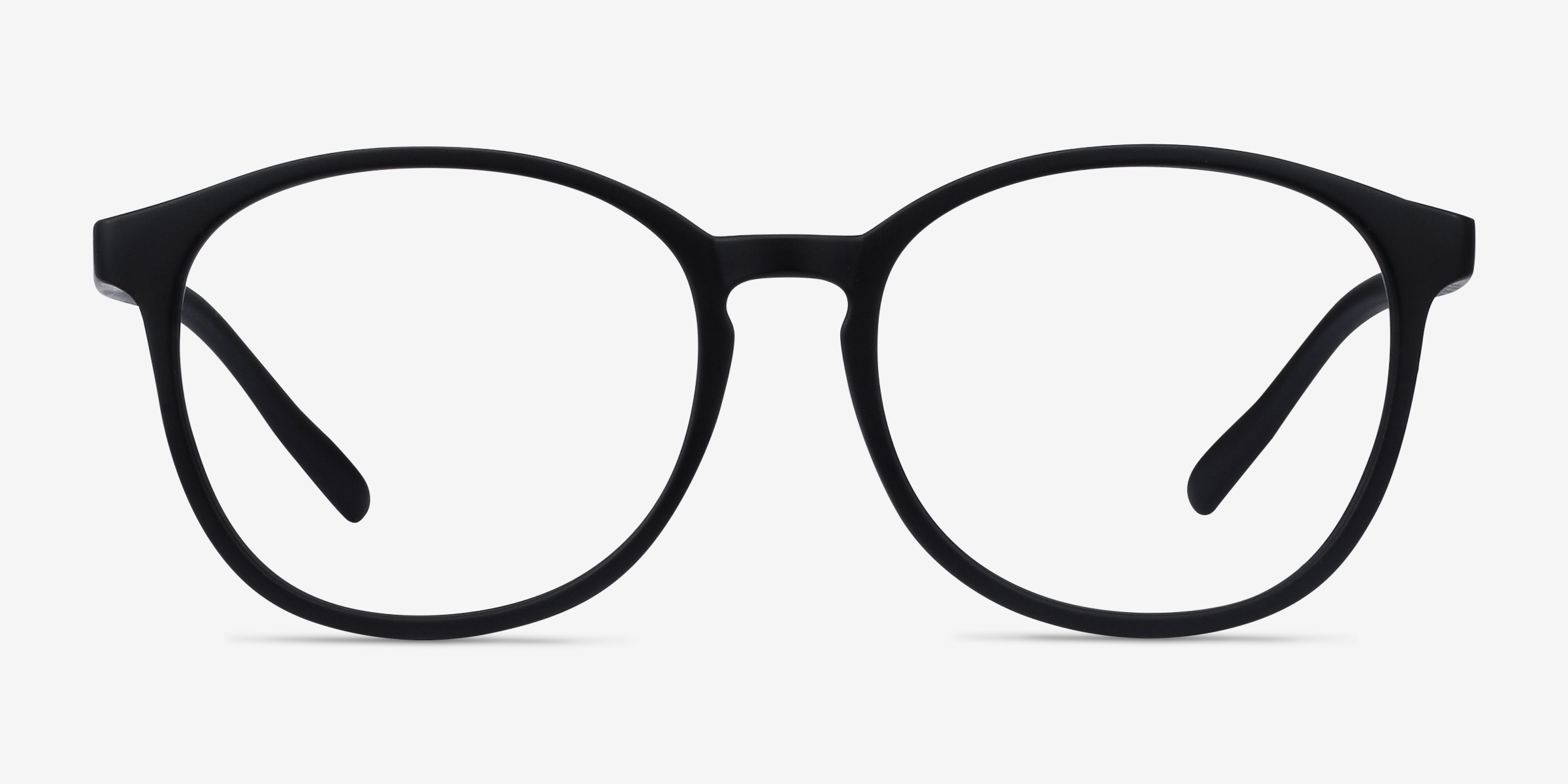 Dutchess Matte Black PlastiqueMontures de lunettes de vue d'EyeBuyDirect, Vue de Face