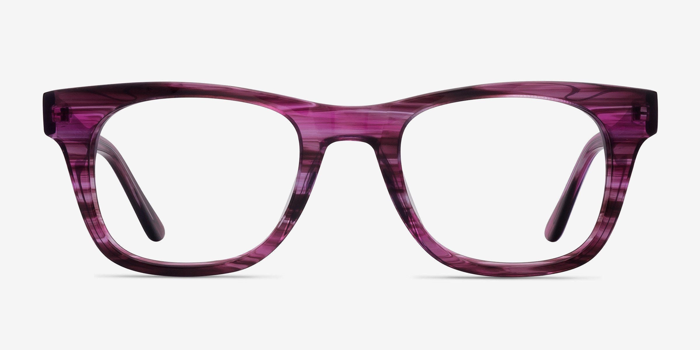 Alisson Violet AcétateMontures de lunettes de vue d'EyeBuyDirect, Vue de Face