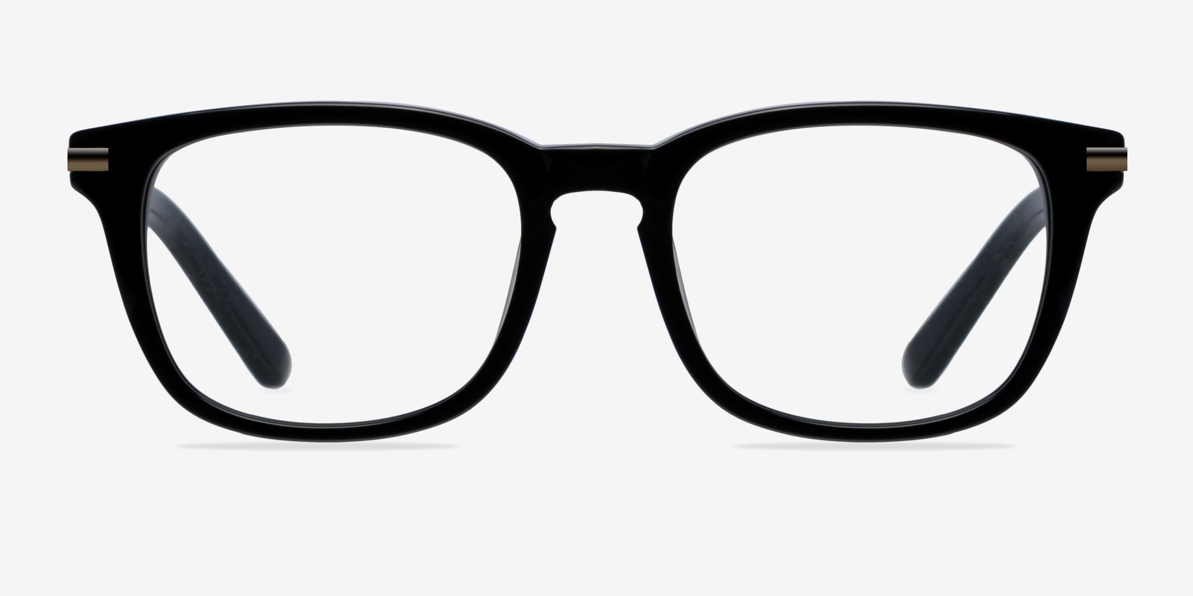 Infinity Noir AcétateMontures de lunettes de vue d'EyeBuyDirect, Vue de Face